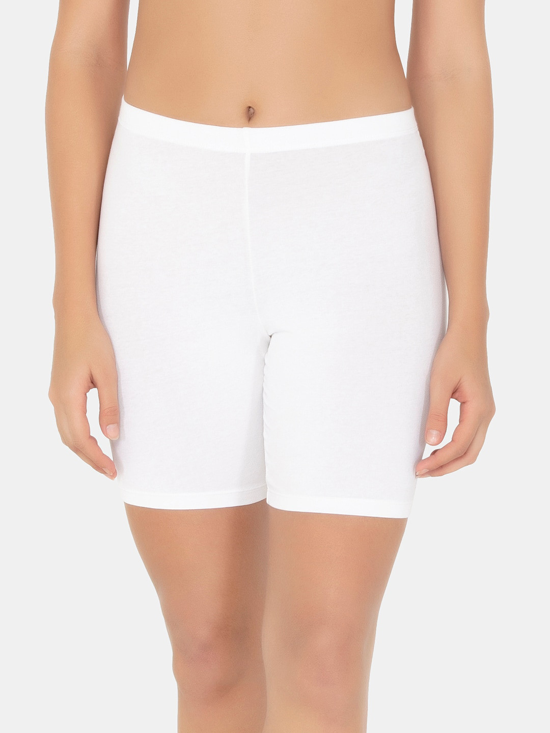 Amante Women White Solid Longline Briefs LIN76901