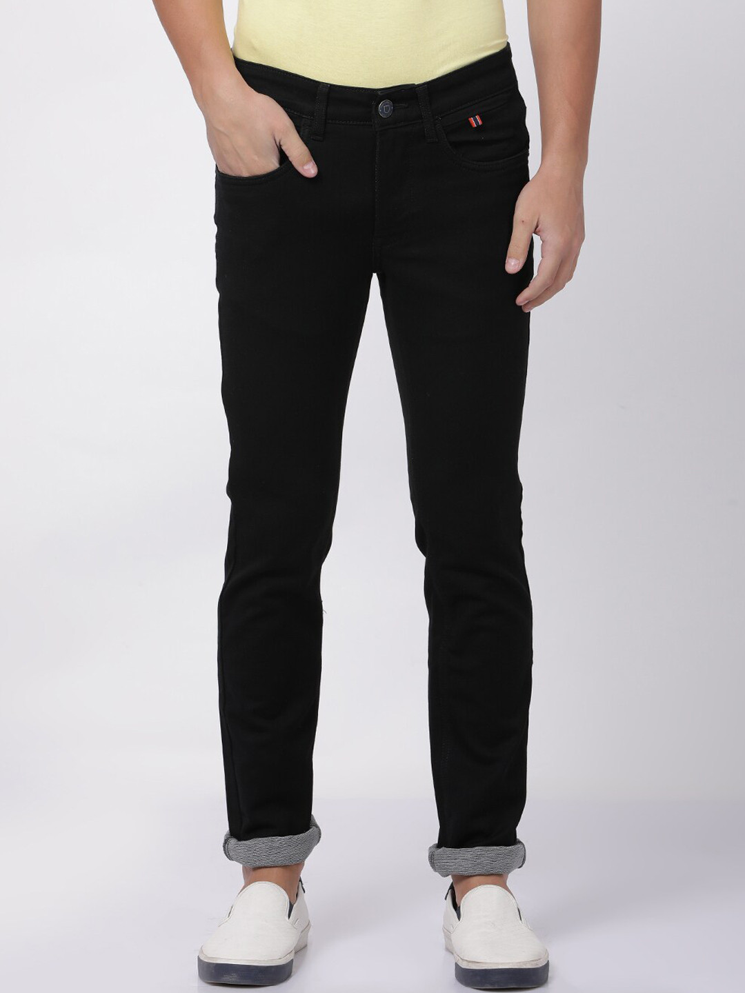 Llak Jeans Men Black Skinny Fit Mid-Rise Clean Look Jeans