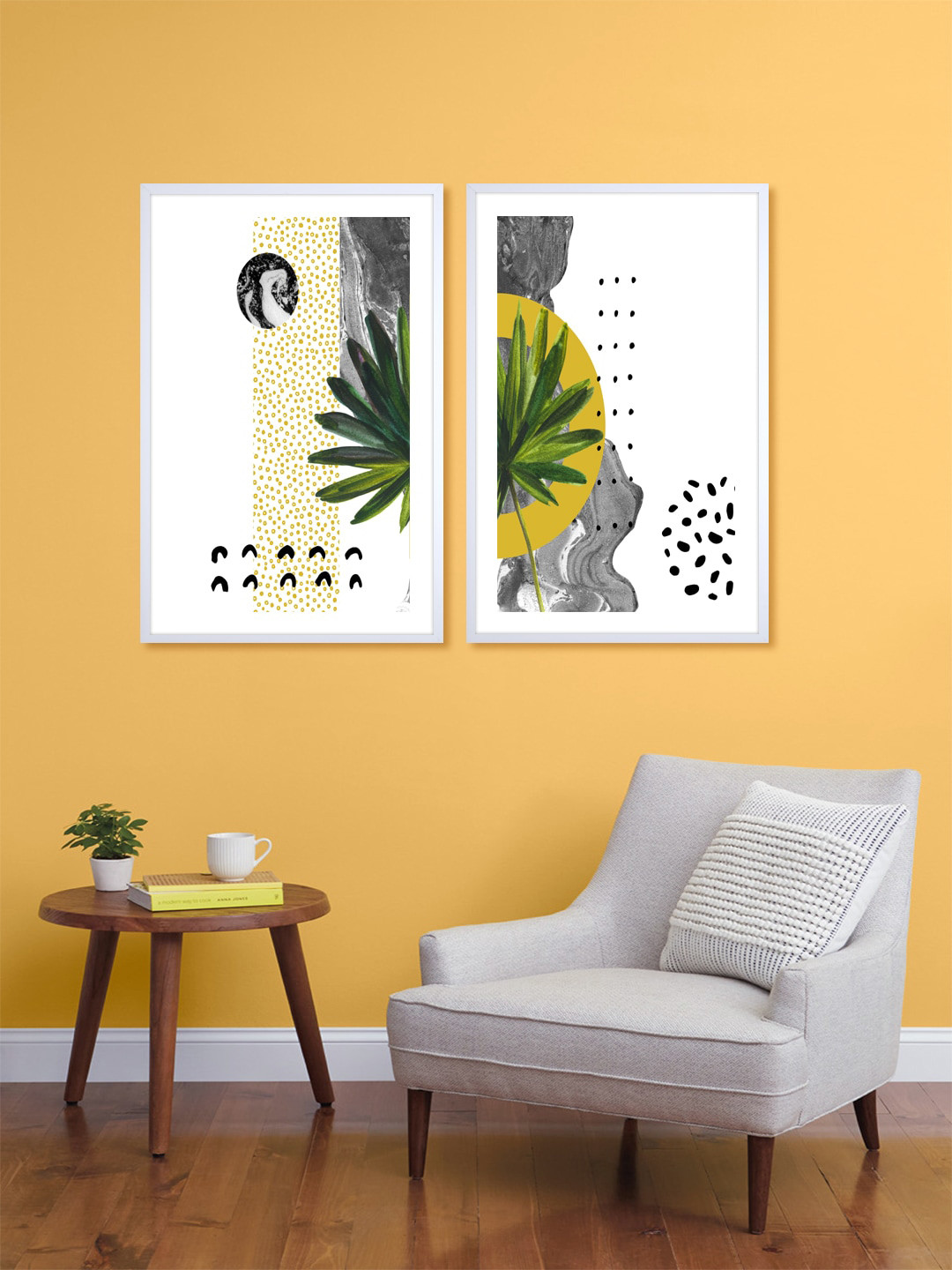 999Store Tree Paper 2 Piece Wall Rectangle Paintings Wall Art -18 x 30 In