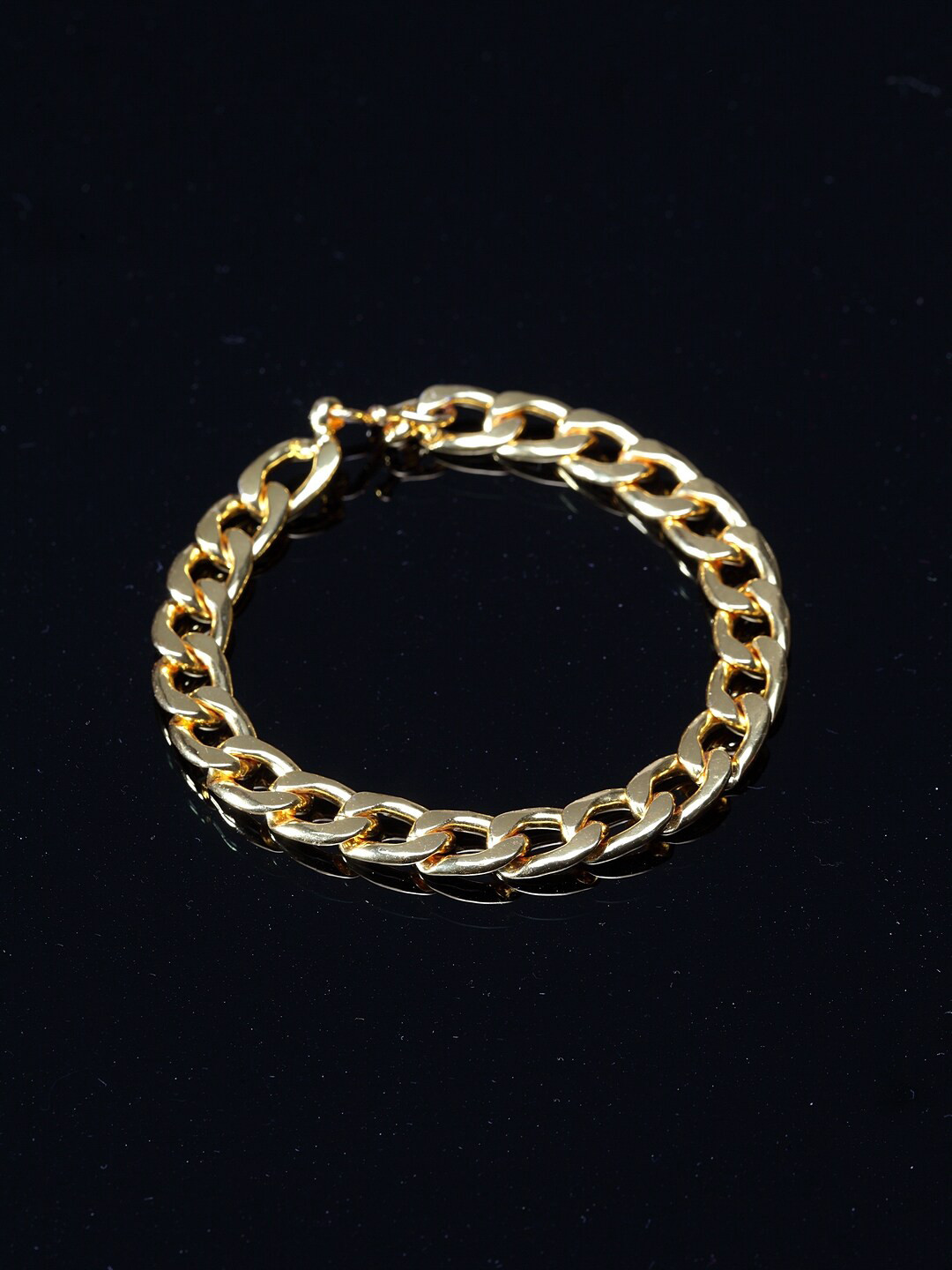 PANASH Men Gold-Plated Metal Gold-Plated Handcrafted Link Bracelet