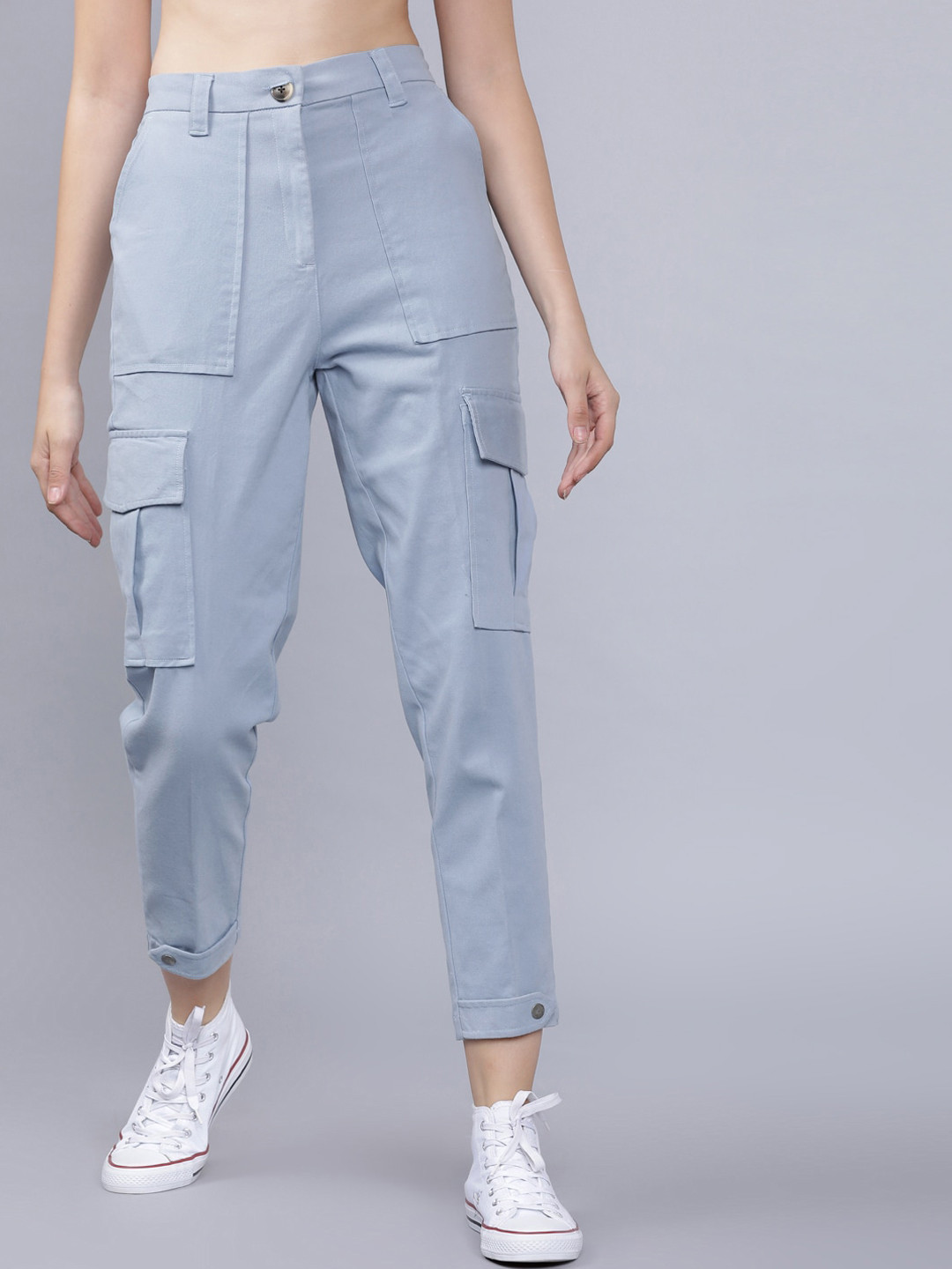 Tokyo Talkies Women Blue Cargos