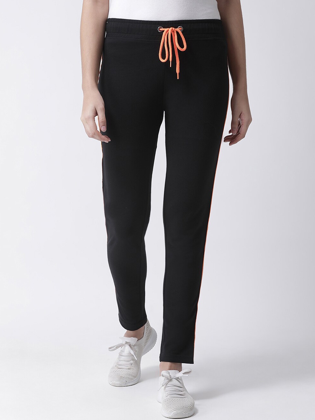 Club York Women Black Solid Ankle Length Track Pant