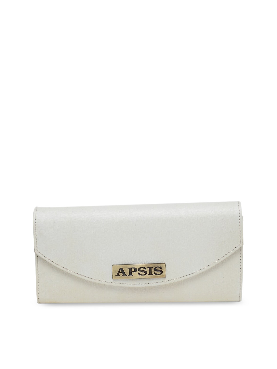 Apsis Women Cream-Coloured Solid Two Fold Wallet