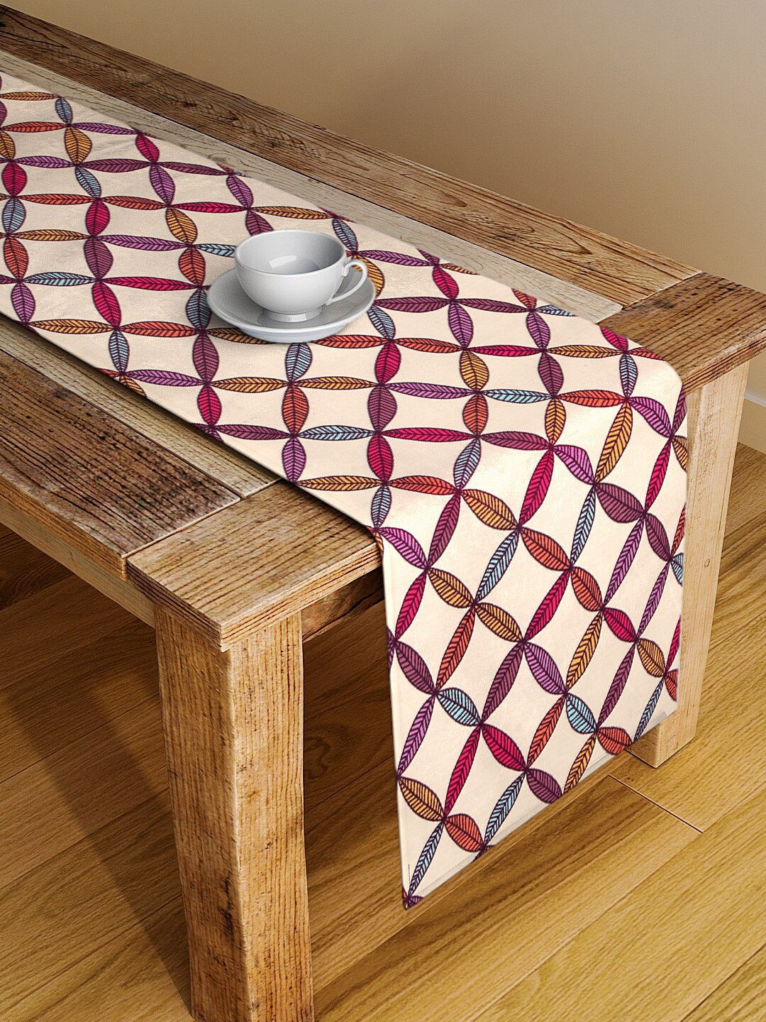 Alina decor Pink & Purple Digital Printed Table Runner