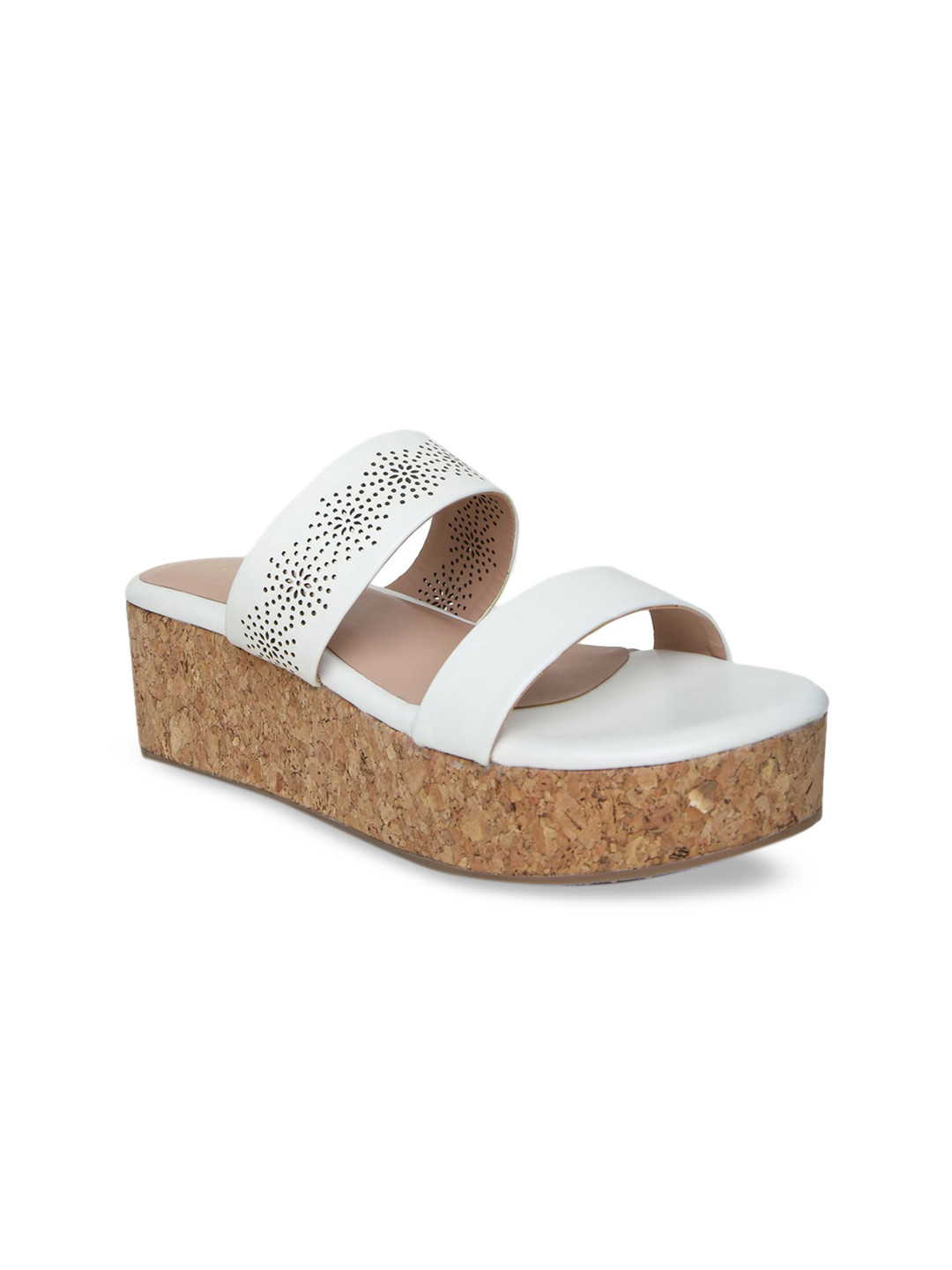 VALIOSAA Women White Solid Heels