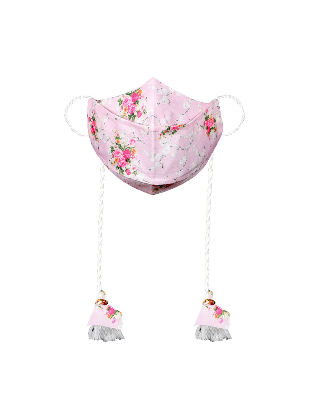 VASTRAMAY Girls Pink 3-Ply Reusable Protective Outdoor Printed Cotton Mask