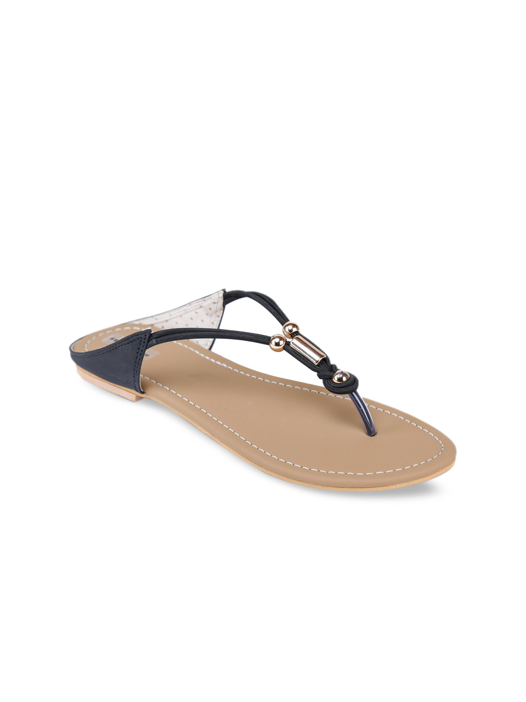 Shezone Women Black Solid Open Toe Flats