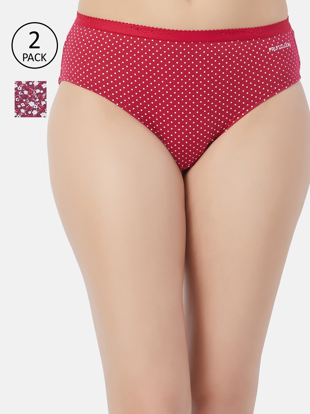 Buy Fruit Of The Loom Women Pack Of 2 Printed Hipster Briefs
