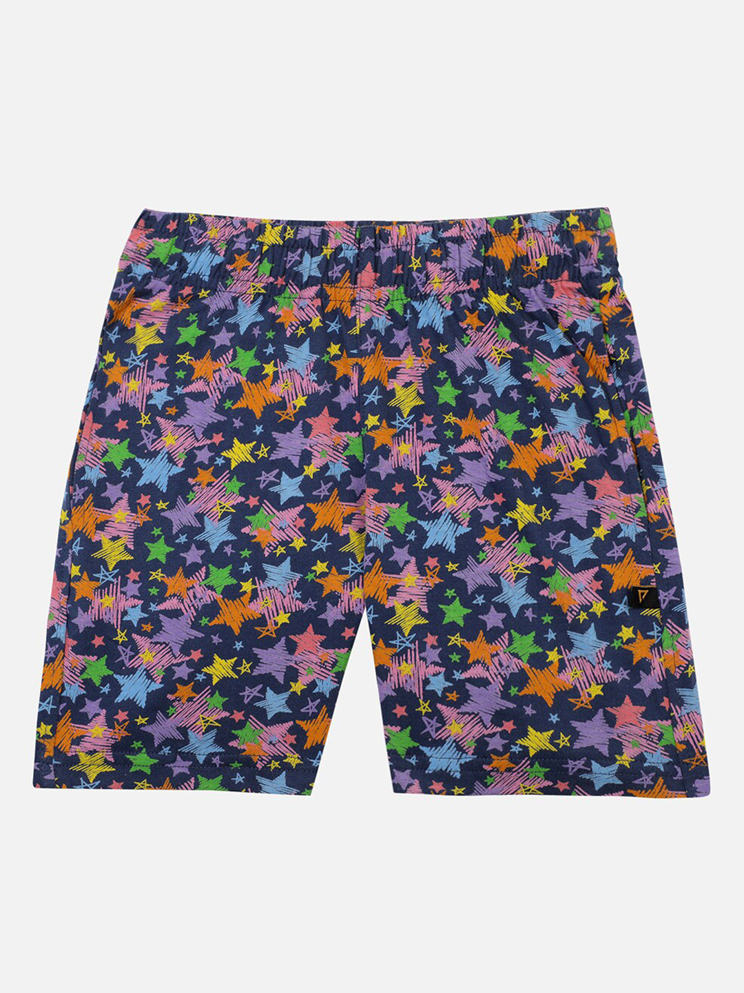 PROTEENS Girls Multicoloured Printed Slim Fit Regular Shorts