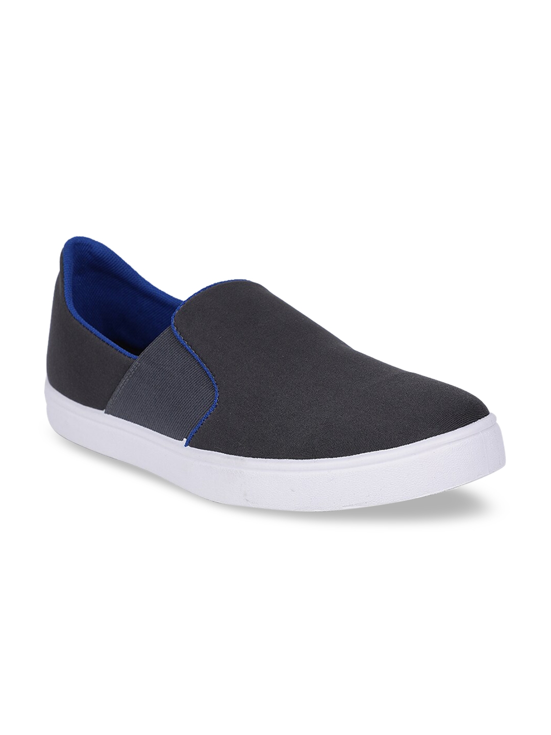 Bata Men Grey Solid Slip On Sneakers