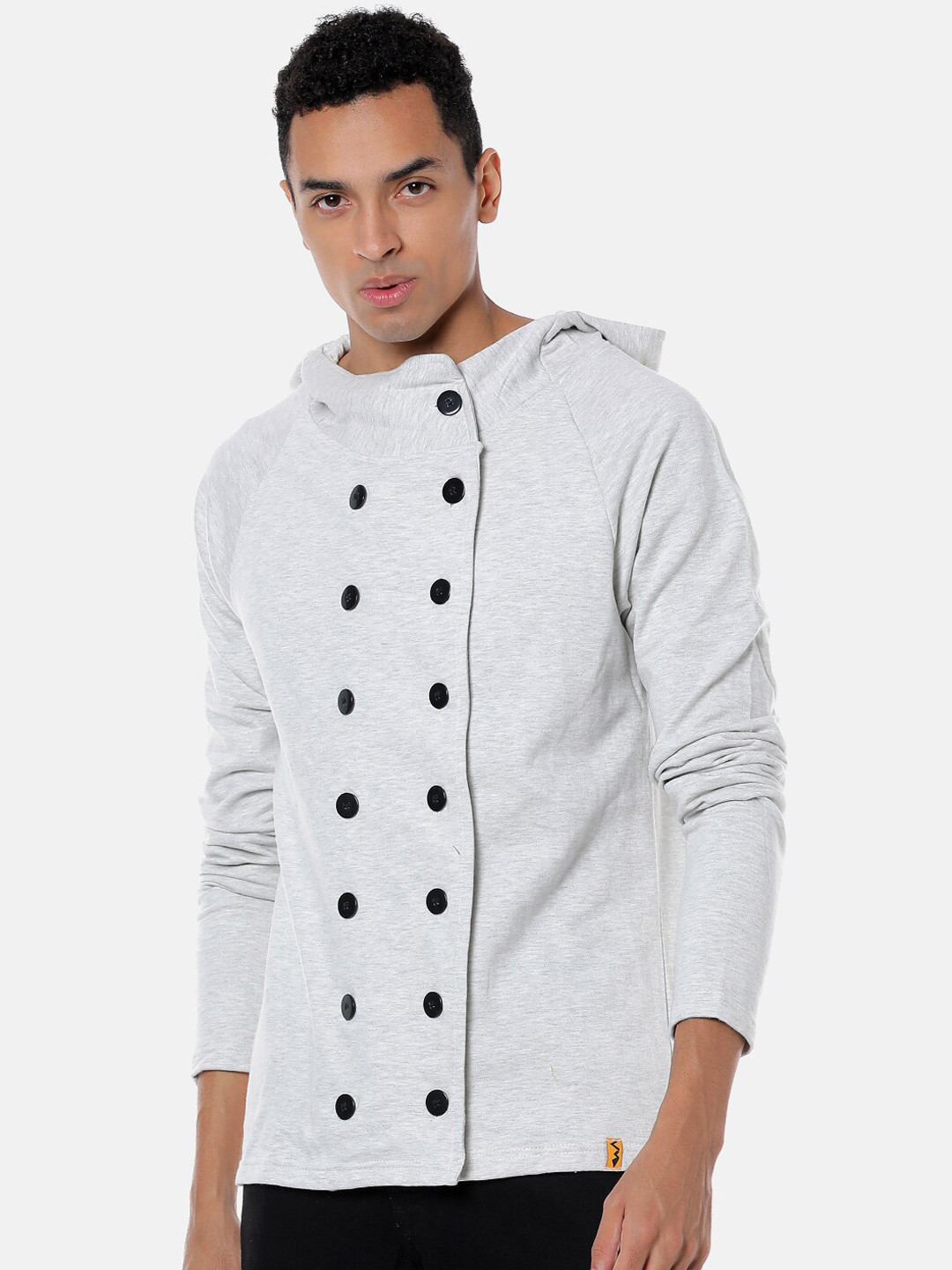 Campus Sutra Men Off-White Solid Windcheater Tailored Jacket