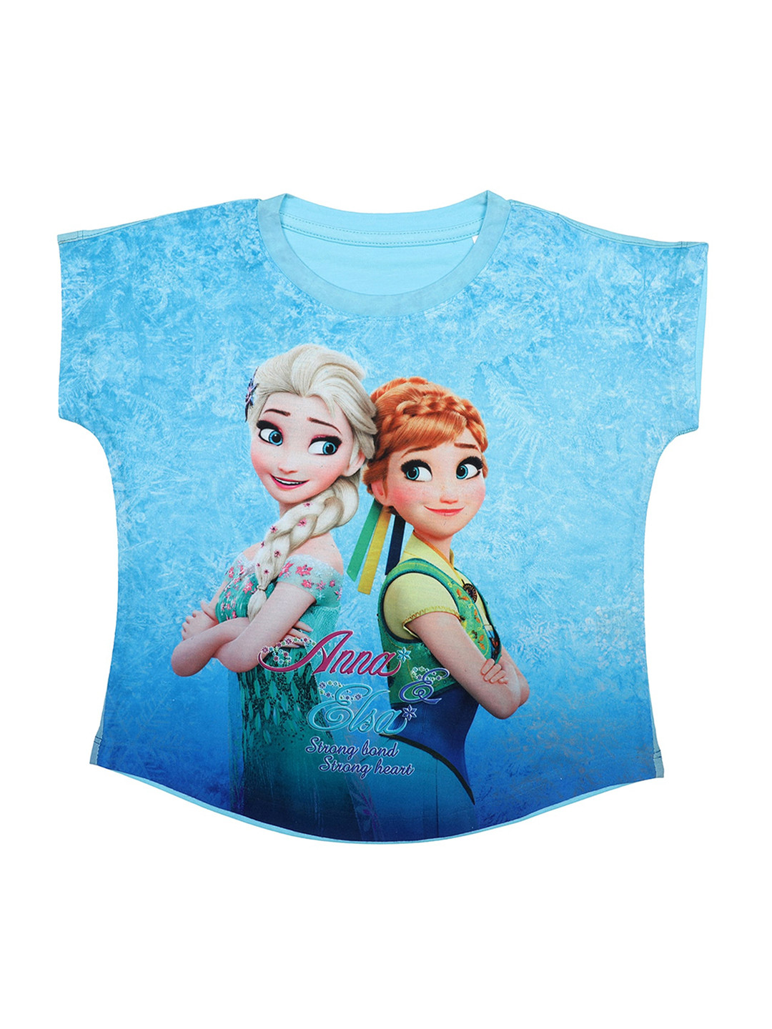 Disney by Wear Your Mind Girls Blue Printed Top