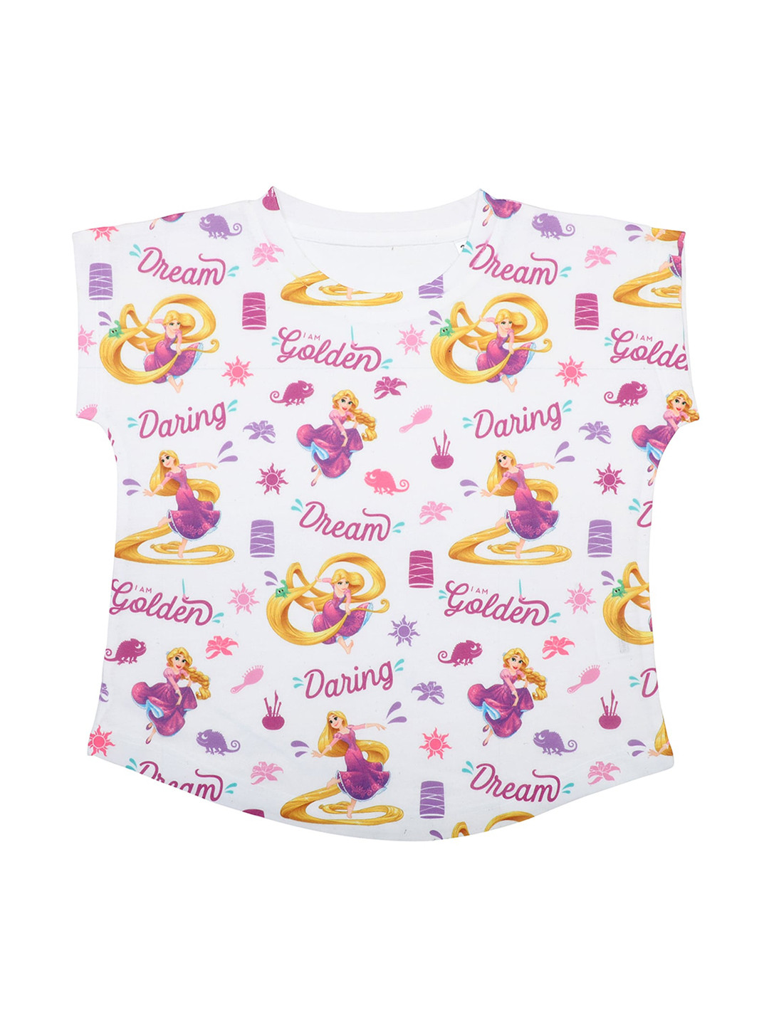 Disney by Wear Your Mind Girls White Ariel Printed Top