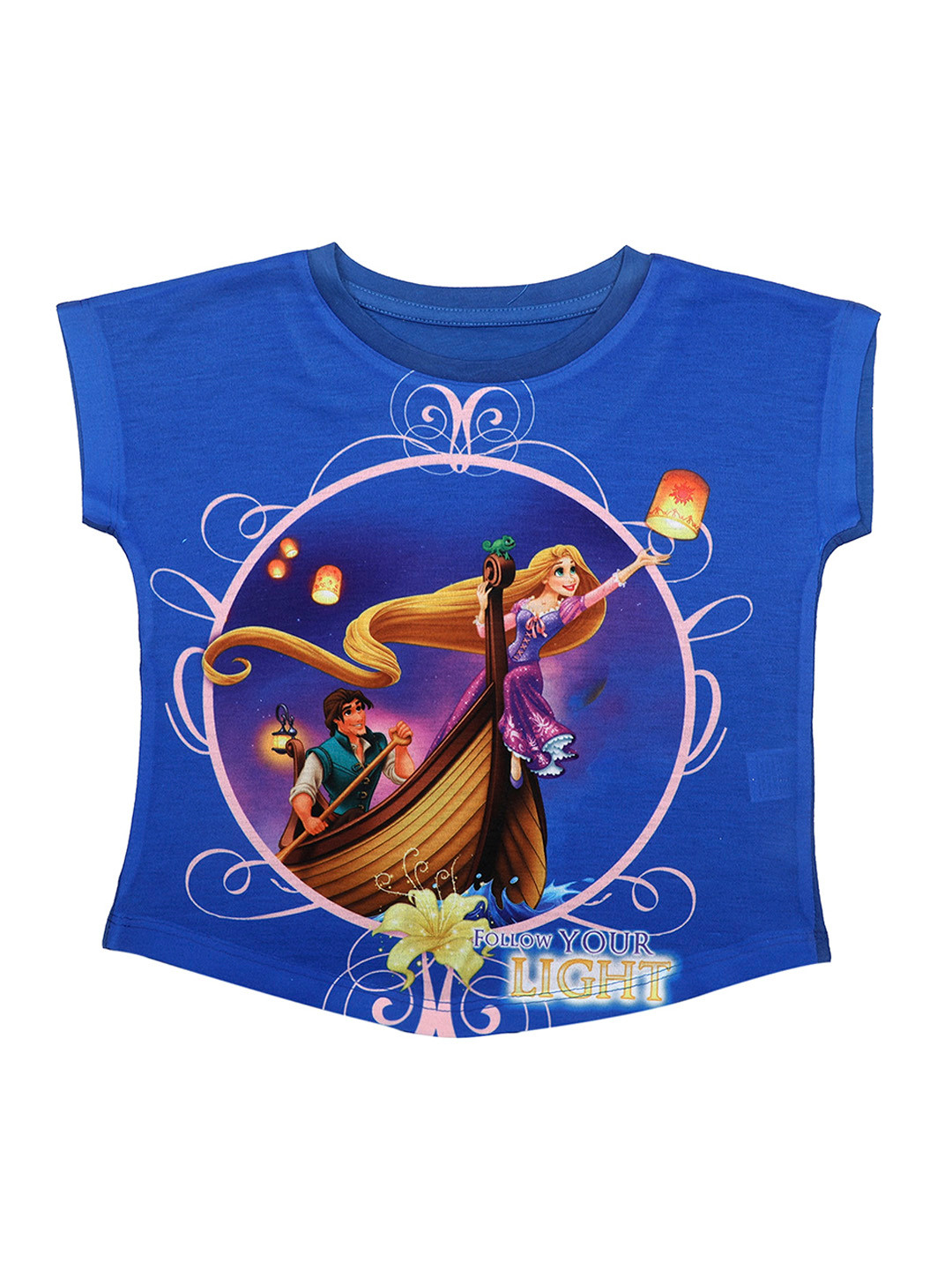 Disney by Wear Your Mind Girls Blue Cinderella Printed Top