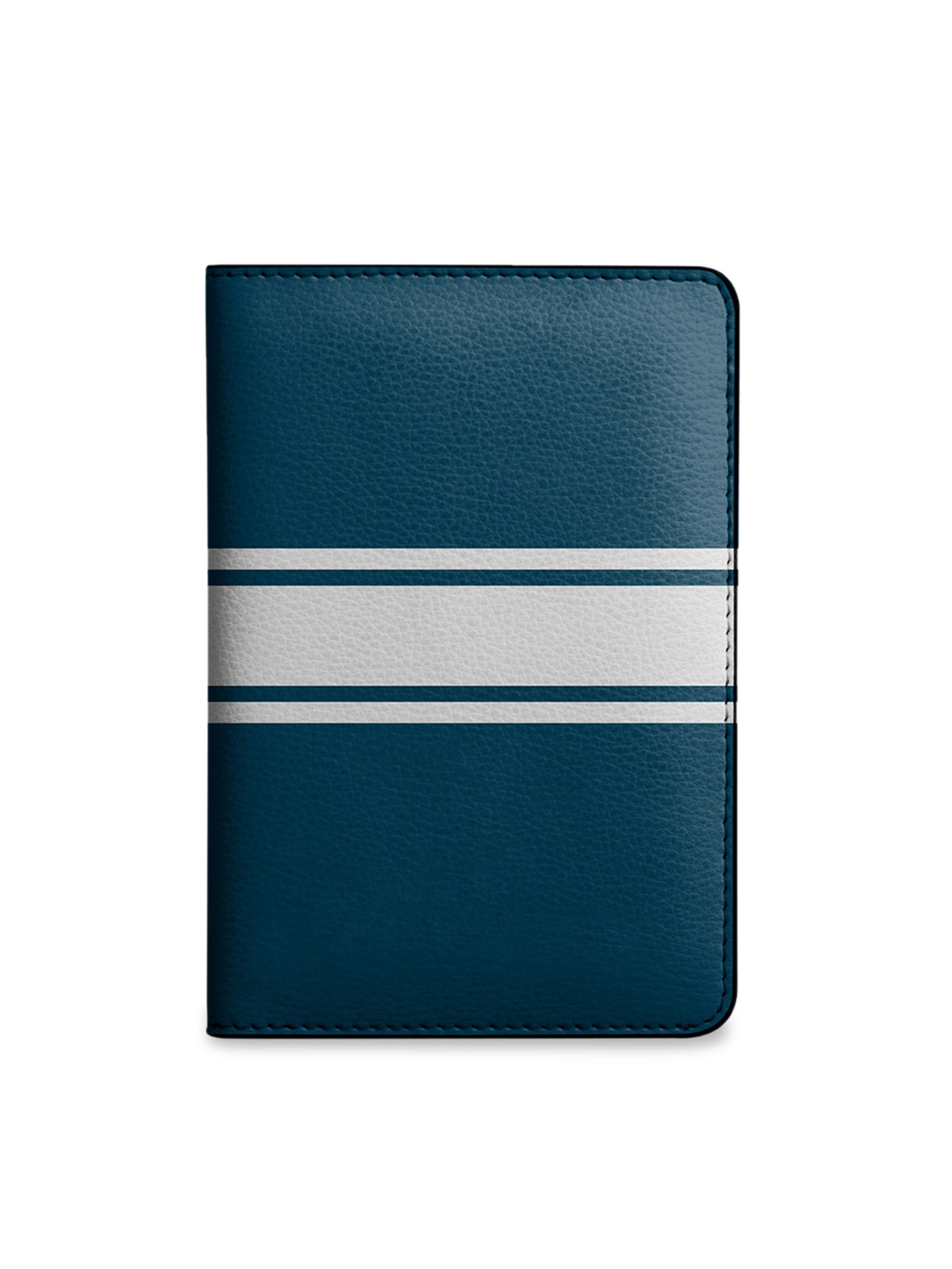 DailyObjects Women Teal Blue & White Colourblocked Passport Holder