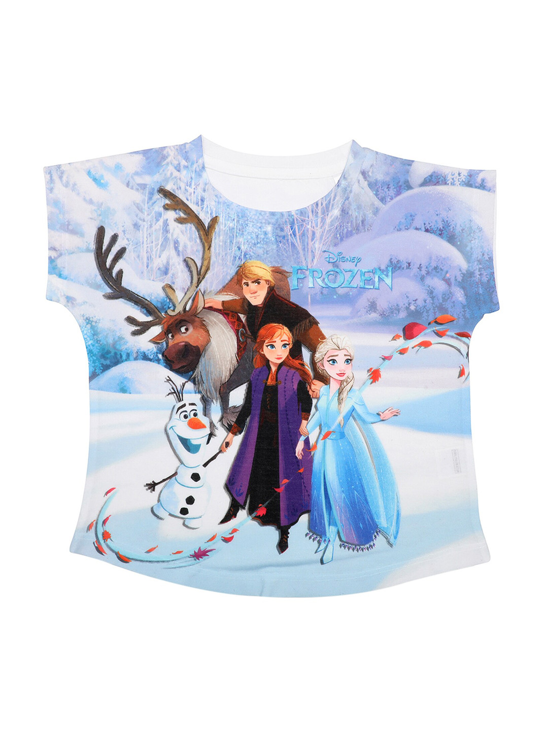 Disney by Wear Your Mind Girls Blue Printed Top