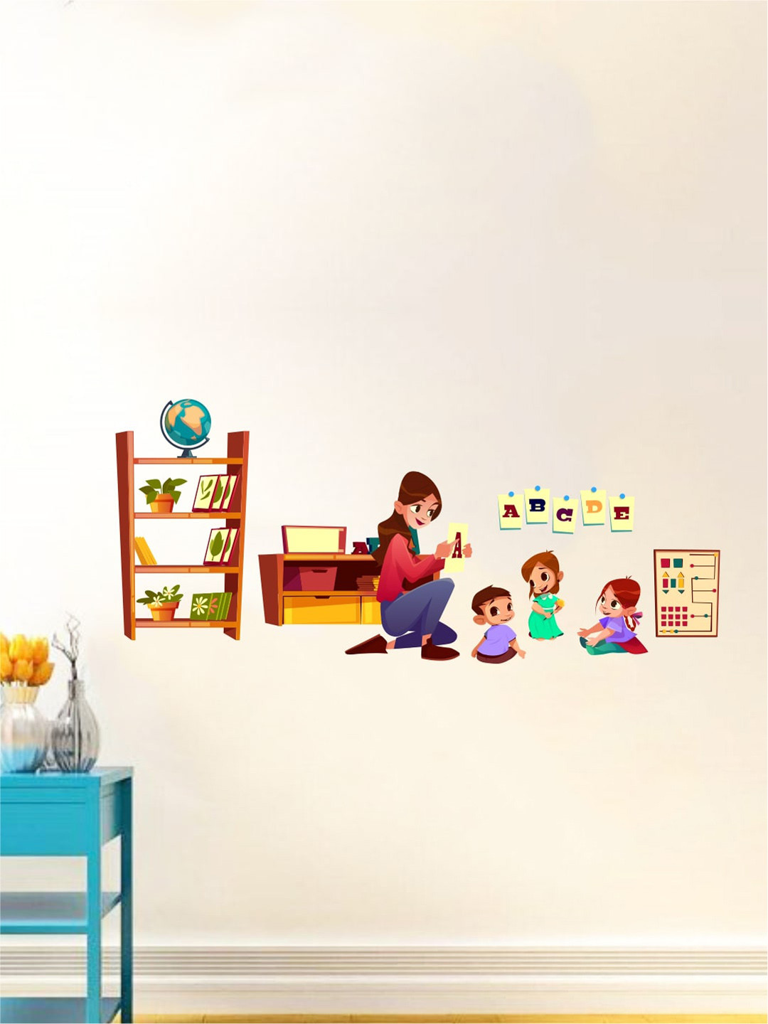 rawpockets Multicoloured Learning Kids Wall Stickers