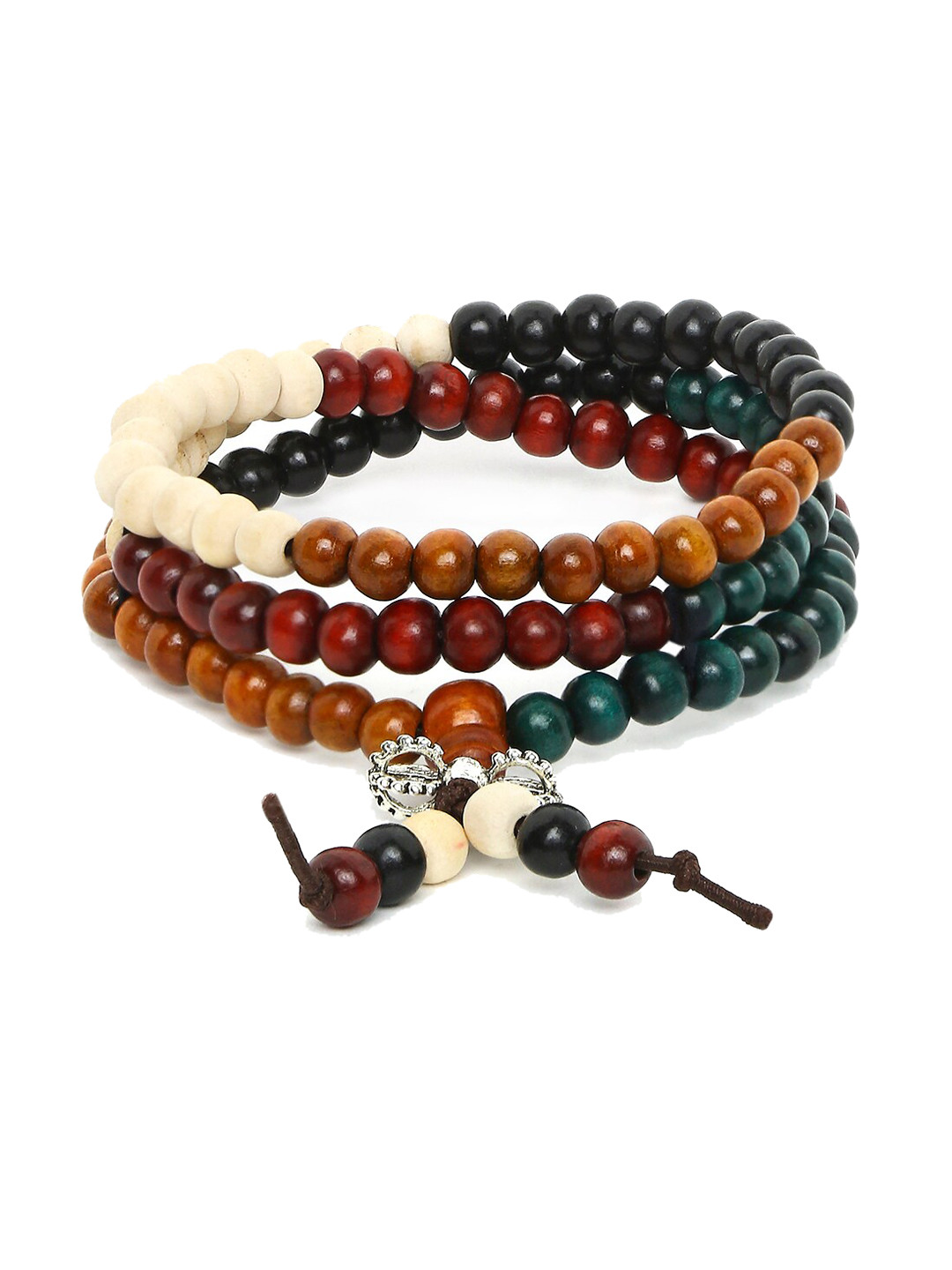 OOMPH Men Multicoloured Plastic Handcrafted Multistrand Bracelet