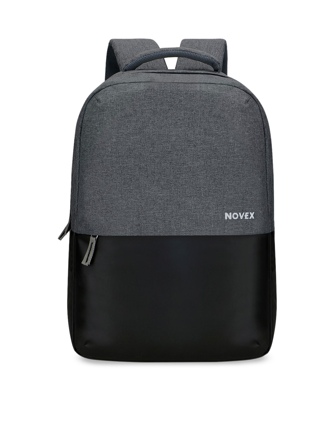 NOVEX Unisex Grey & Black Colorblocked Casual Laptop Backpack