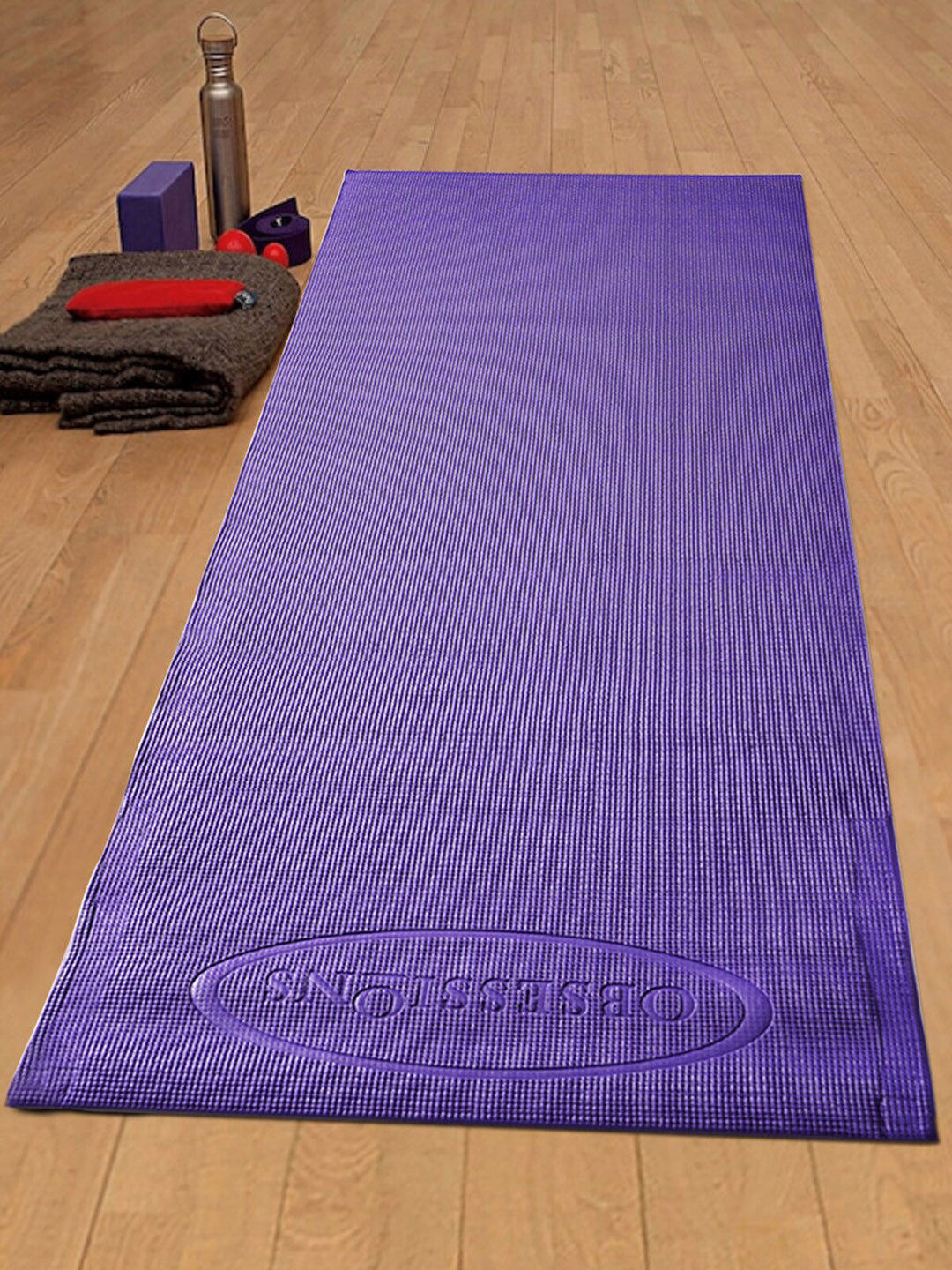 OBSESSIONS Purple Solid Rejuvenating Yoga Mat