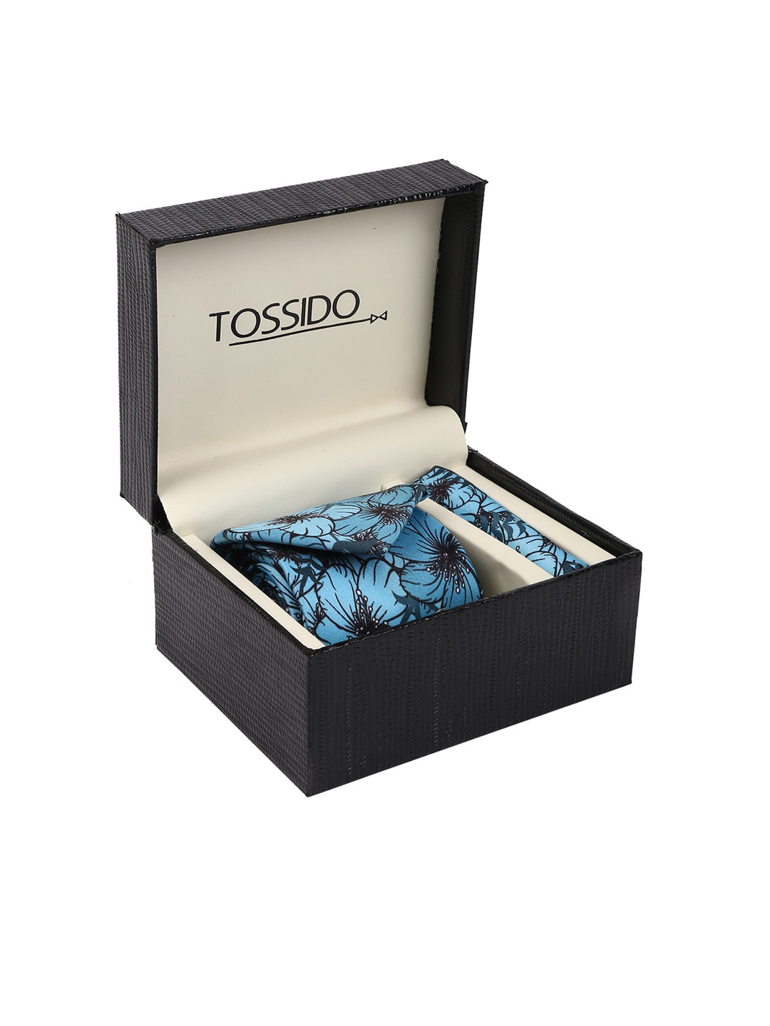 Tossido Men Blue & Black Printed Accessory Gift Set