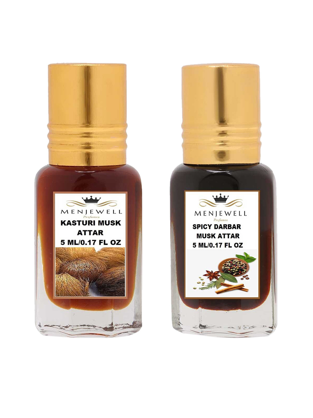 Menjewell Set Of 2 Kasturi Musk & Spicy Darbar Attar