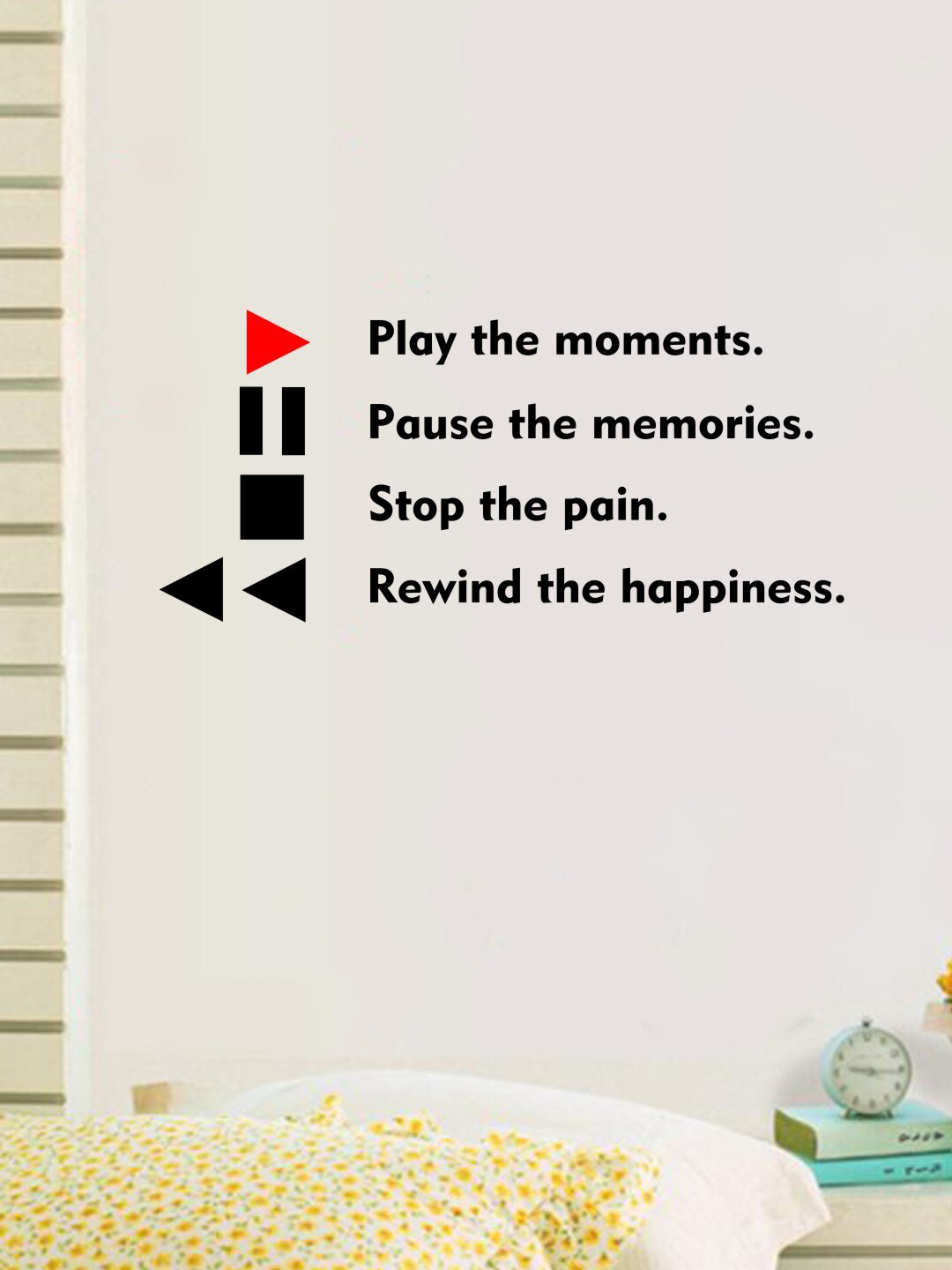rawpockets Black & Red Happiness Mode Play Wall Stickers