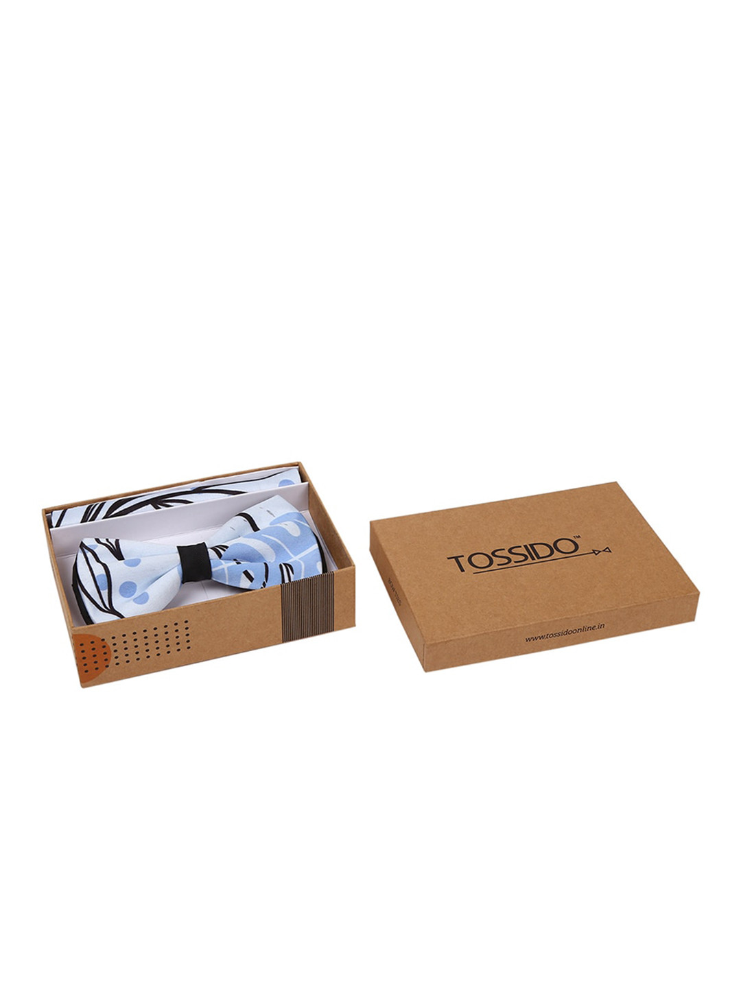 Tossido Men Blue & Brown Floral Print Accessory Gift Set