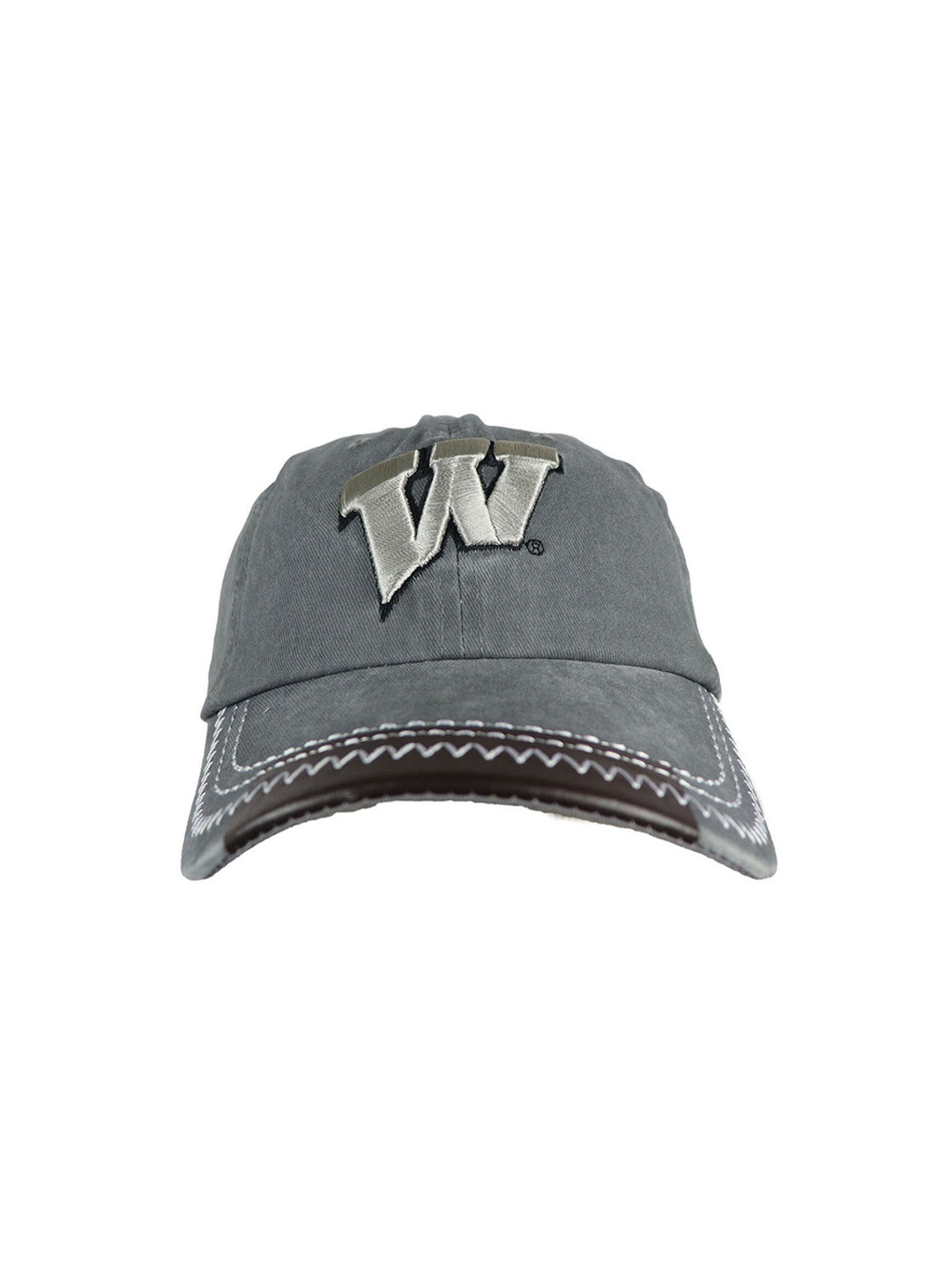 iSWEVEN Unisex Grey Embroidered Snapback Cap