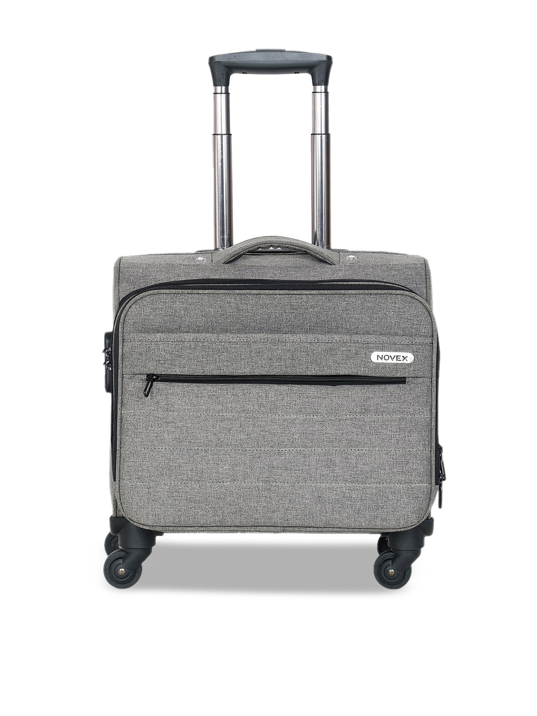 NOVEX Grey Solid Cabin Soft-Sided Trolley Suitcase