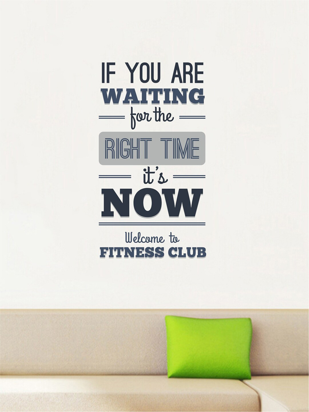rawpockets Blue Fitness Quotes PVC Vinyl Wall Stickers