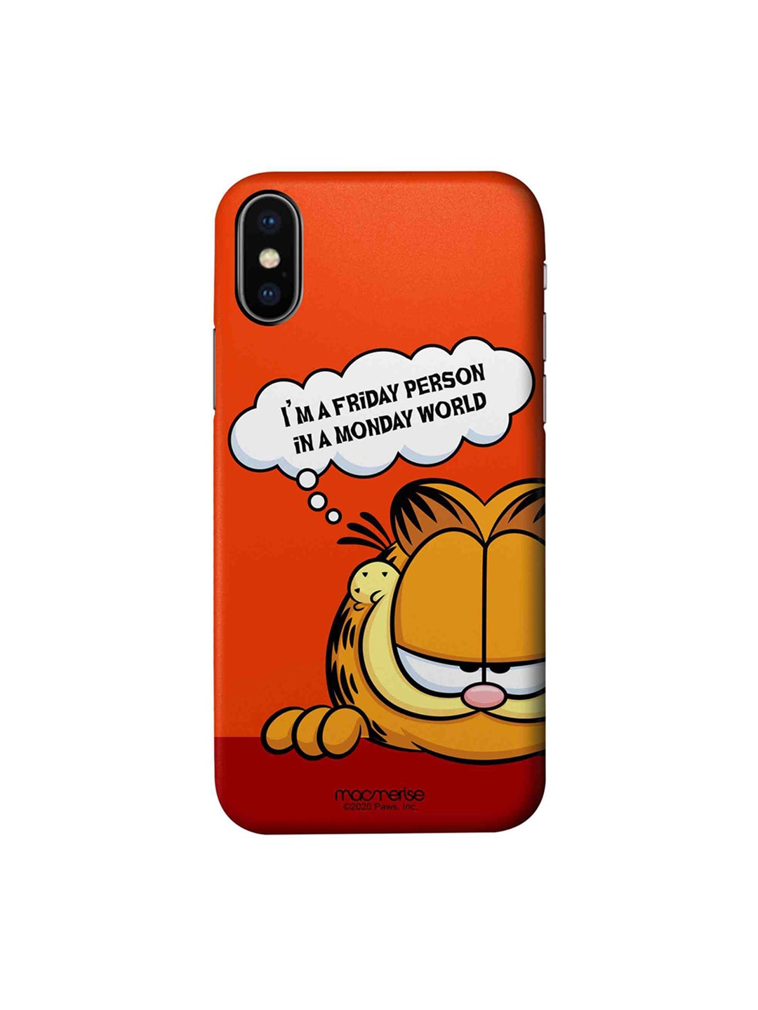 macmerise Orange   Red Friday Garfield iPhone X Back Cover