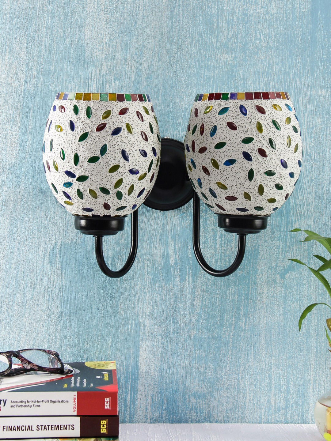 Devansh Black & White Mosaic Wallchiere