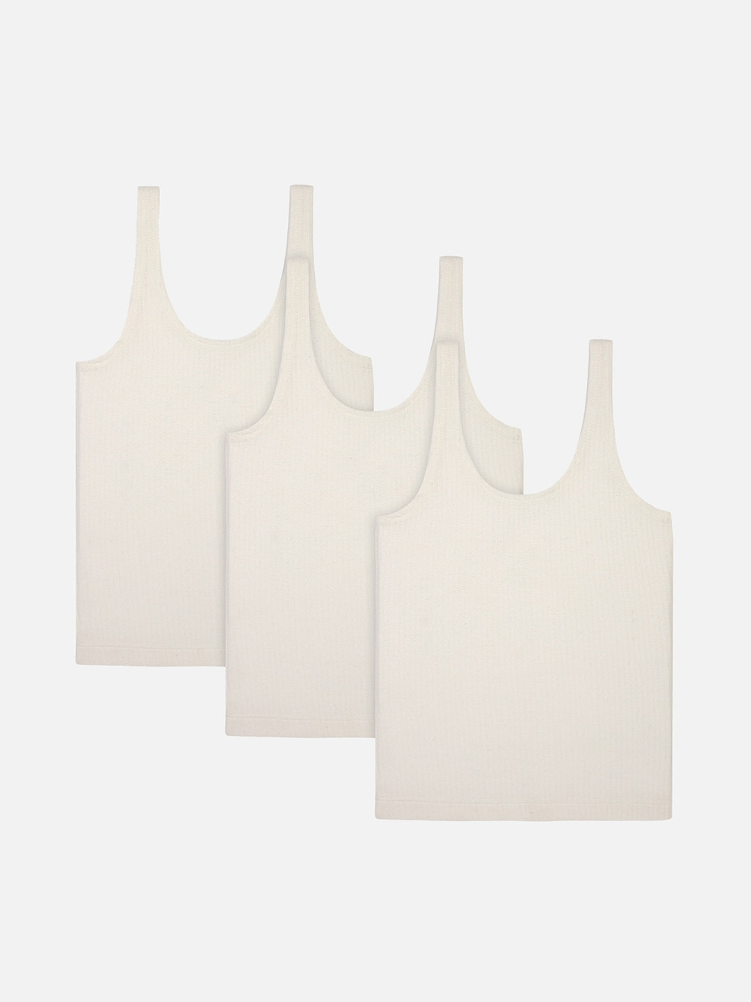 BODYCARE INSIDER Girls Pack Of 3 White Solid Thermal Top
