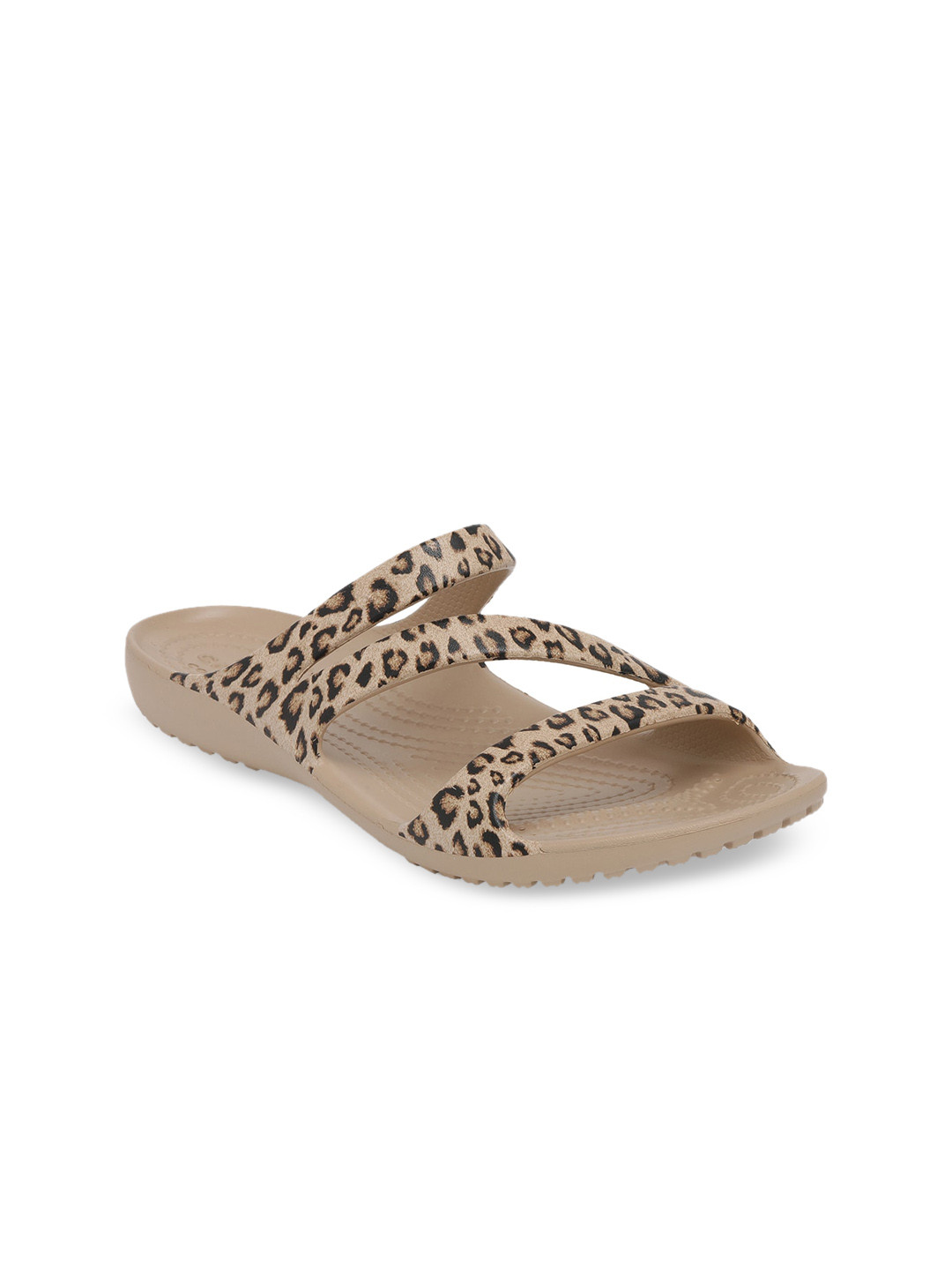 Crocs Kadee  Women Beige Animal Skin Print Sandals