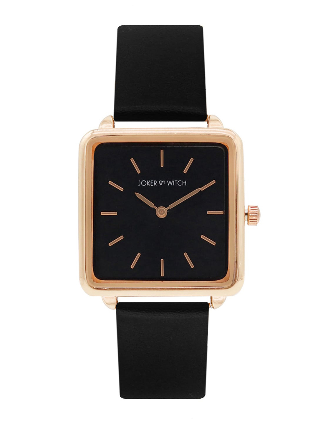 JOKER & WITCH Women Black Emily Square Dial Analogue Watch AMWW407