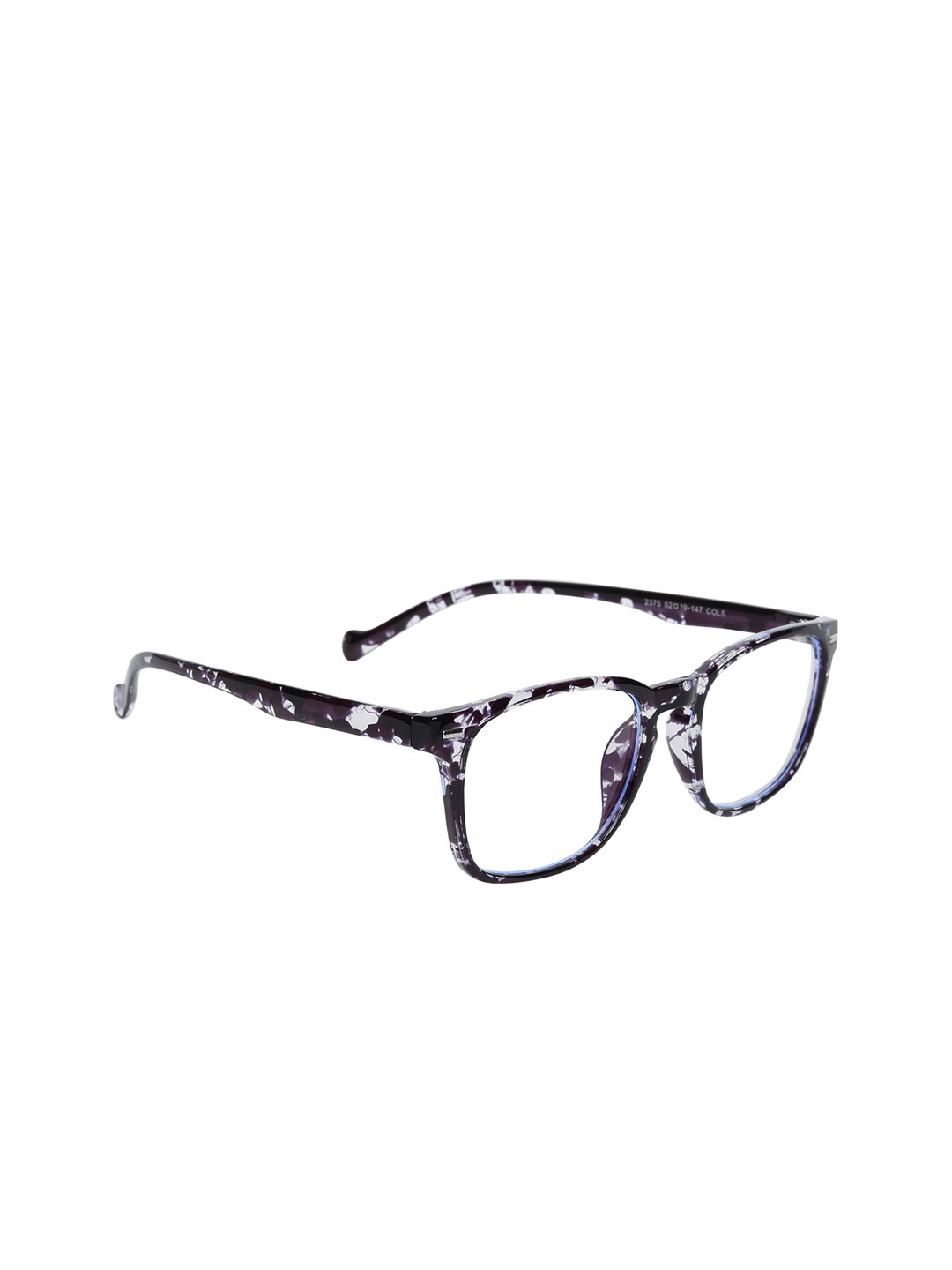 Peter Jones Eyewear Unisex Grey & Black Abstract Full Rim Square Frames AG2375GDA