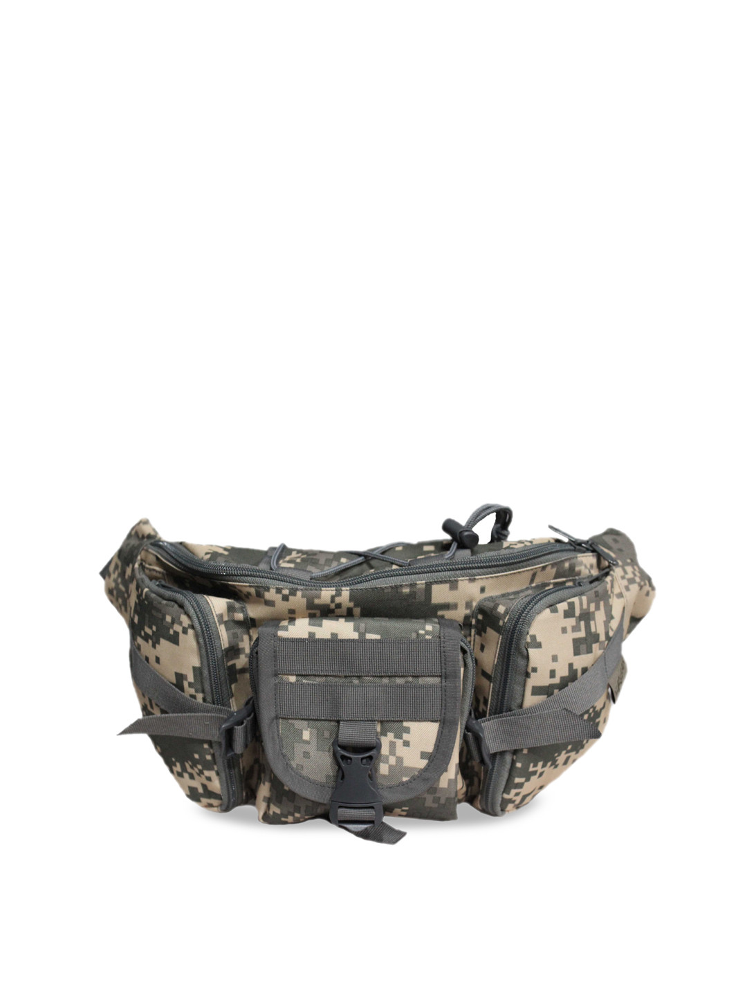 F Gear Unisex Cream-Coloured & Green Camouflage Printed TrailMarpat ACV Waist Pouch