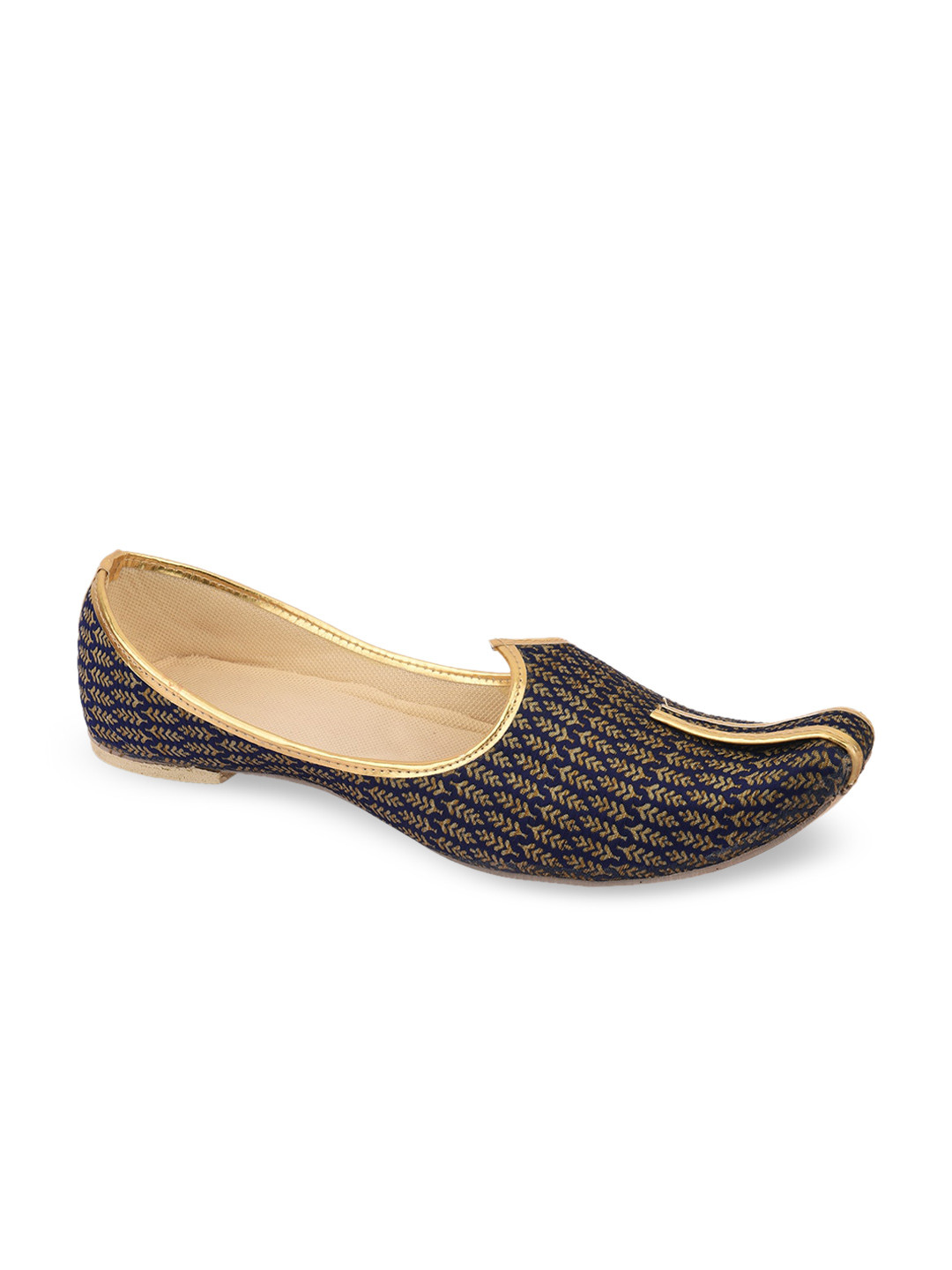 DESI COLOUR Men Blue Mojaris