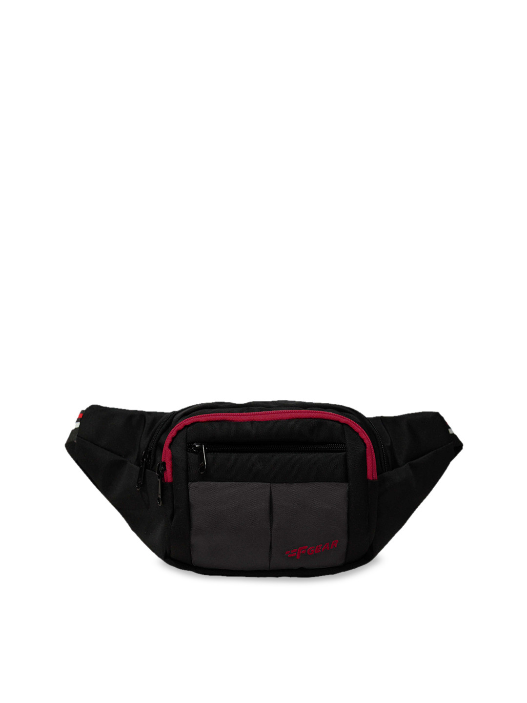 F Gear Unisex Black Solid Lattitude Waist Pouch
