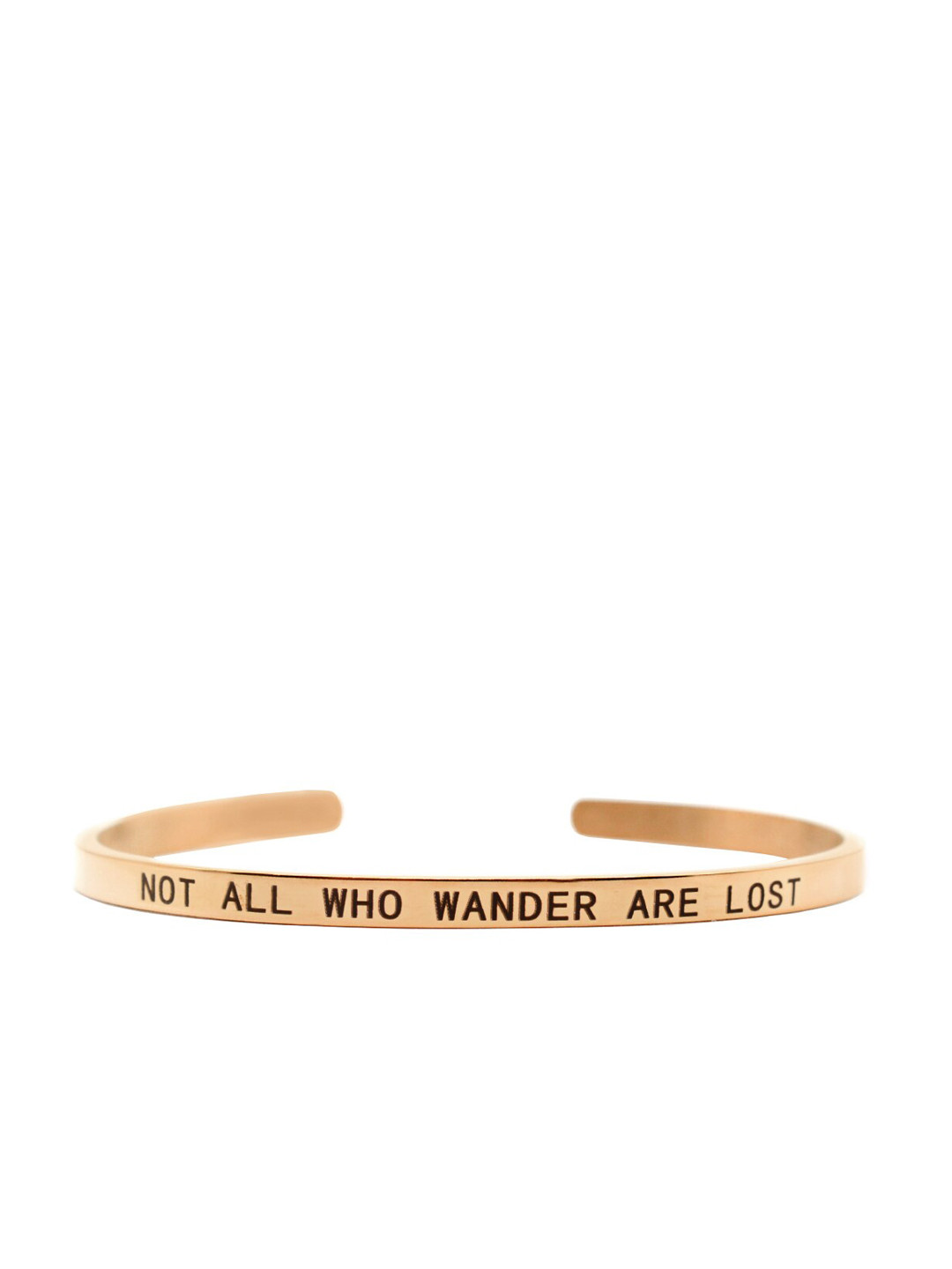 JOKER & WITCH Rose Gold-Plated Not All Who Wander Are Lost Cuff Bracelet