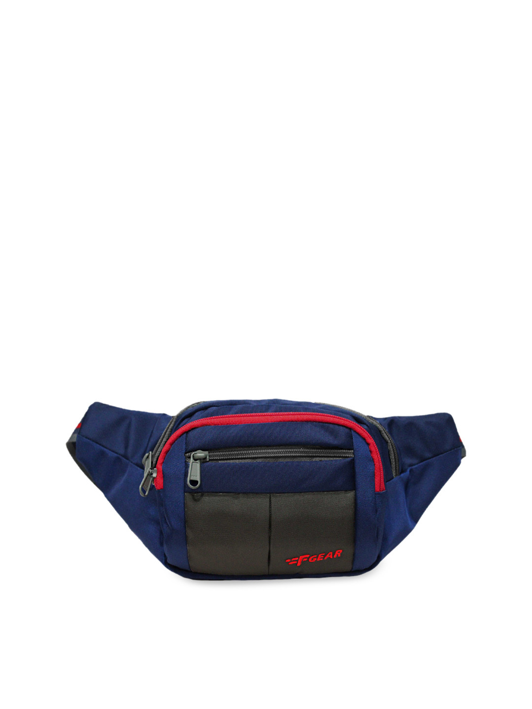 F Gear Unisex Navy Blue & Grey Solid Lattitude Waist Pouch