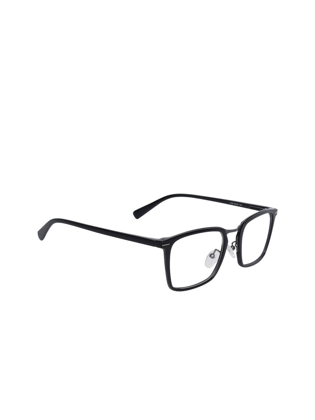 Peter Jones Eyewear Unisex Black Solid Anti Glare Lens Full Rim Optical Square Frames 2755B
