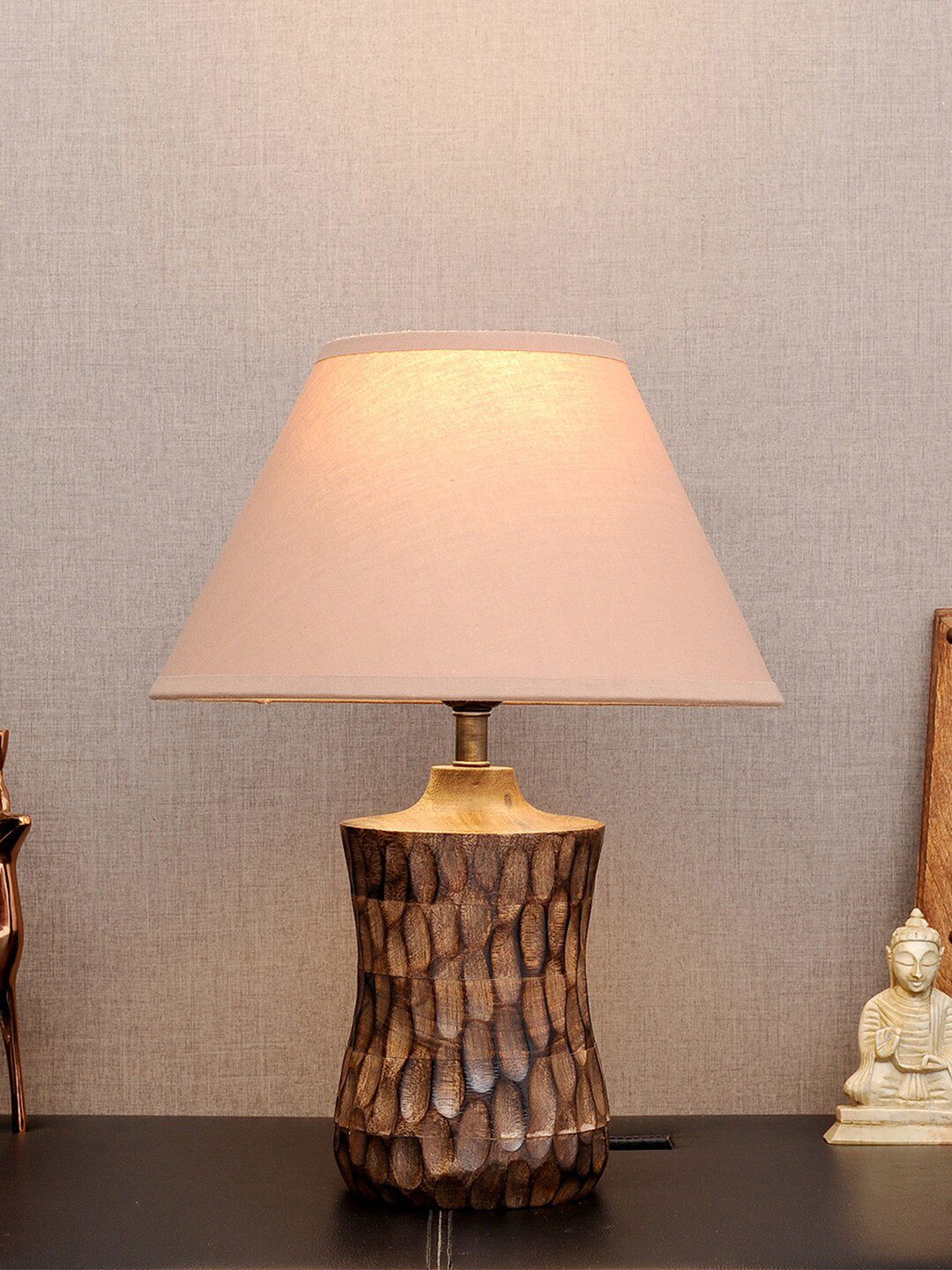 THE LIGHT STORE Brown Self-Design Bedside Standard Lamp