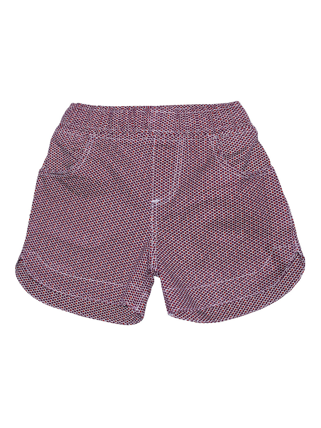 KiddoPanti Girls Maroon Printed Regular Fit Regular Shorts