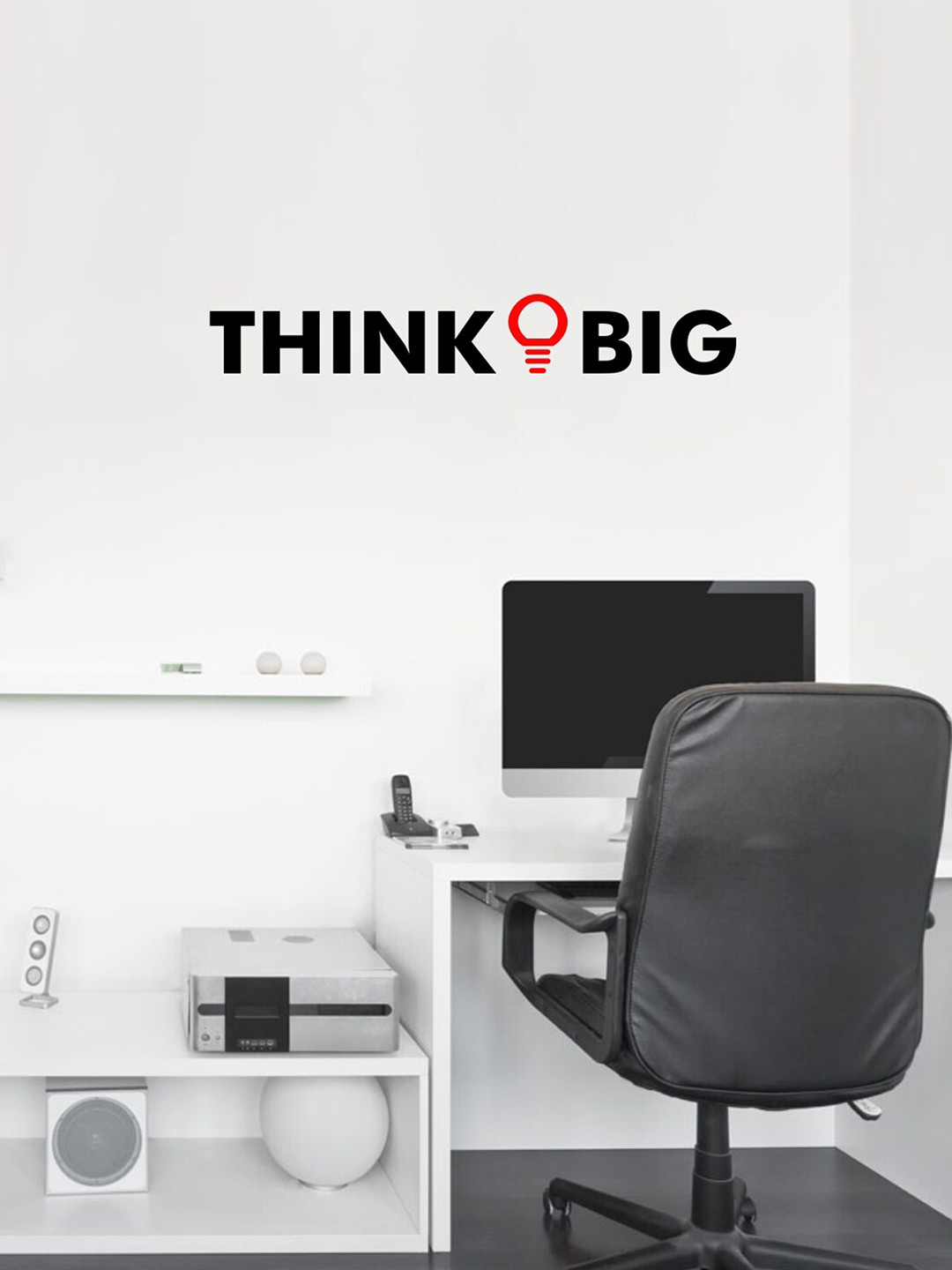 rawpockets Black & Red Think Big PVC Vinyl Wall Sticker