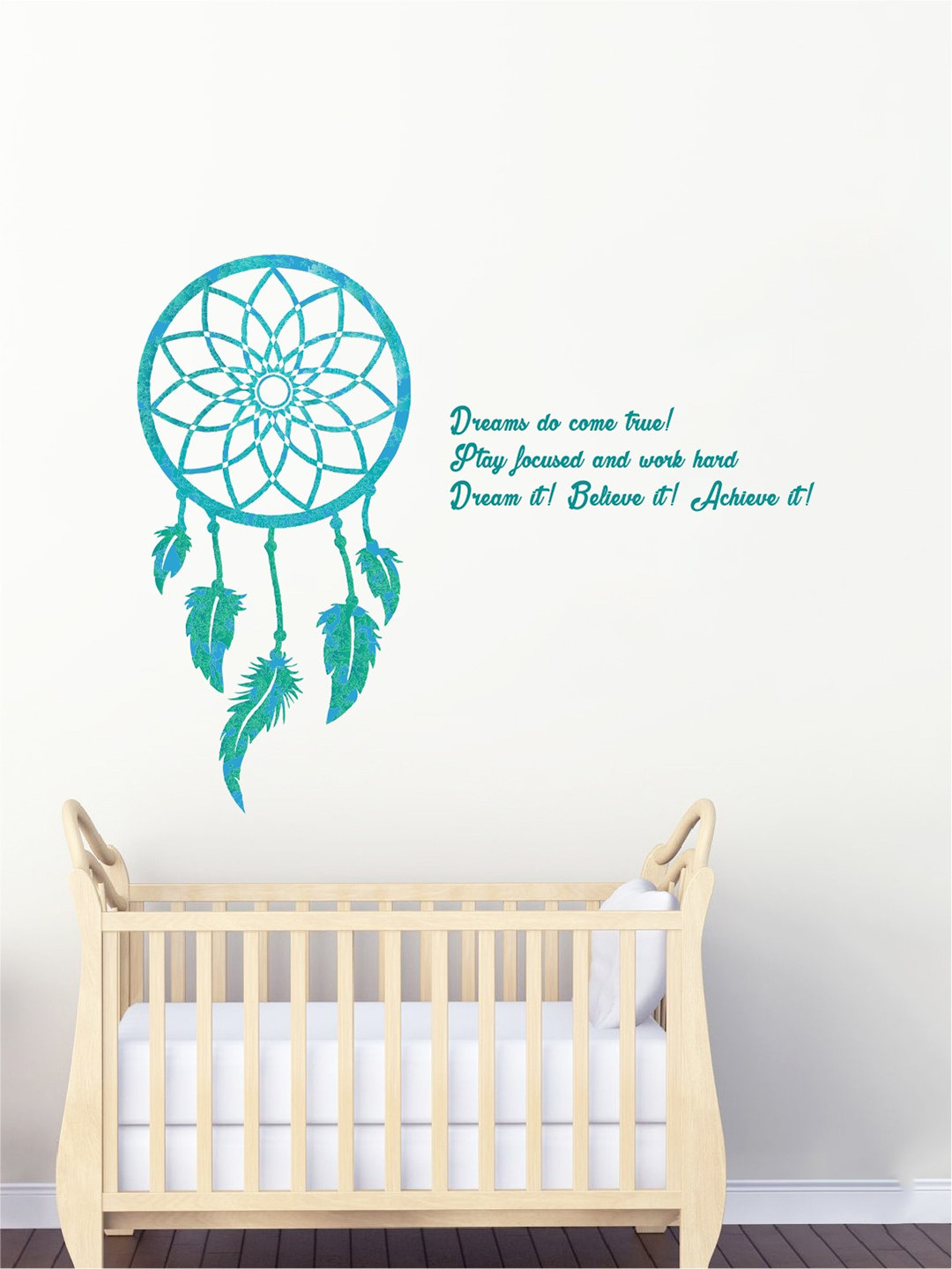 rawpockets Teal Motivational Quotes Wall Stickers