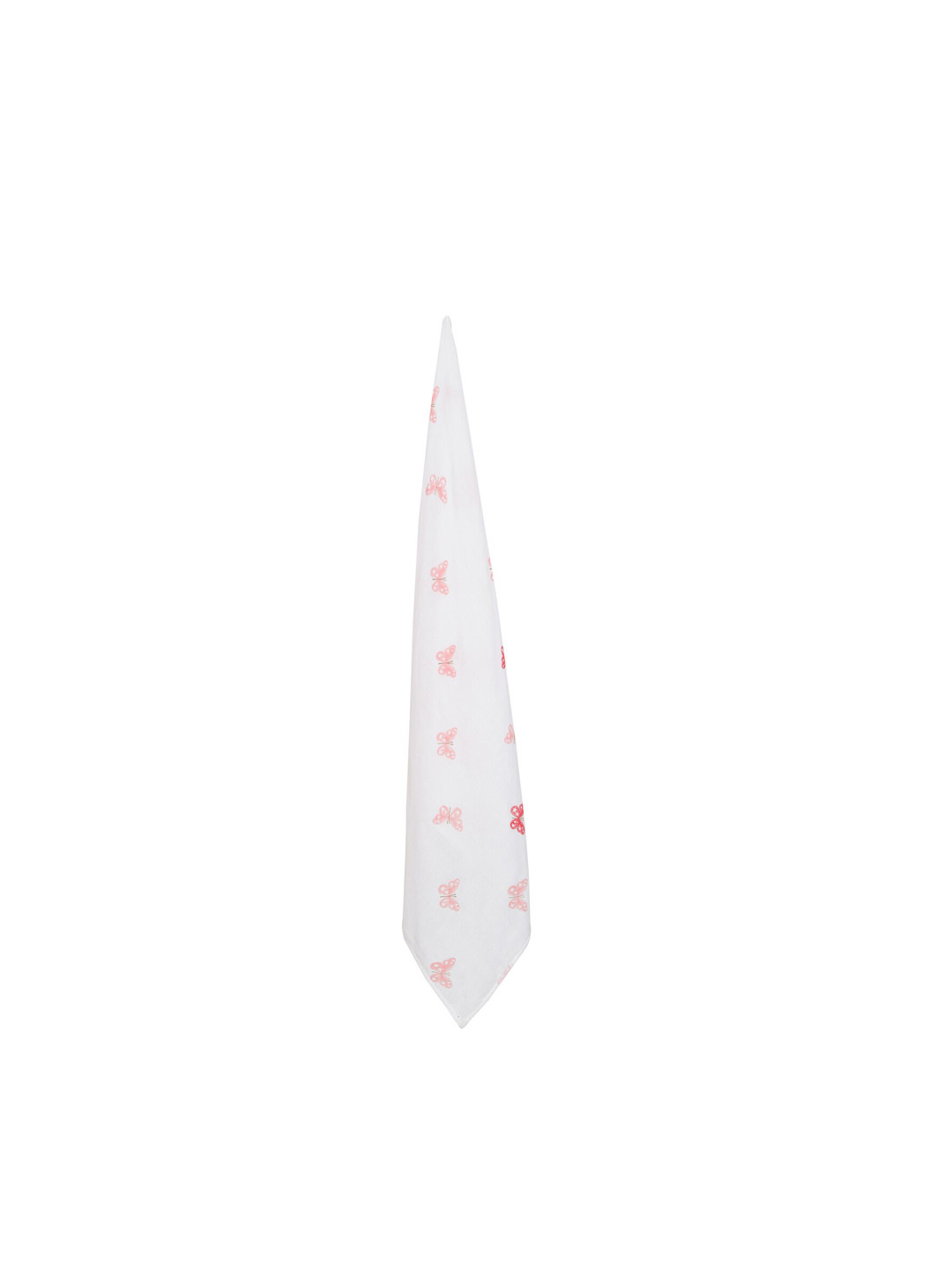 Moms Home Infant Kids White & Pink Butterfly Printed Organic Cotton Sustainable Muslin Swaddle
