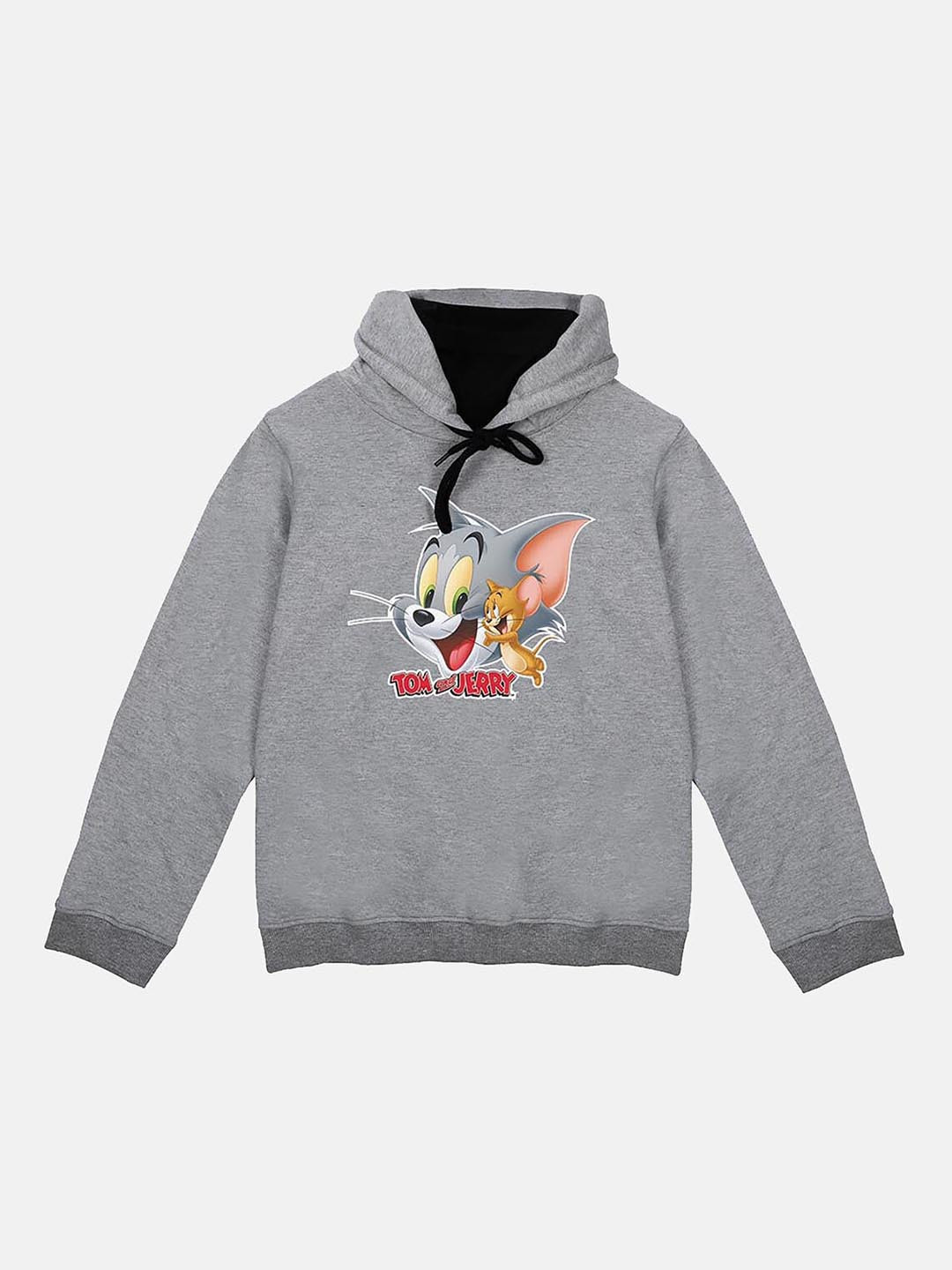 Tom & Jerry Boys Grey Tom & Jerry Printed Hooded Sweatshirt