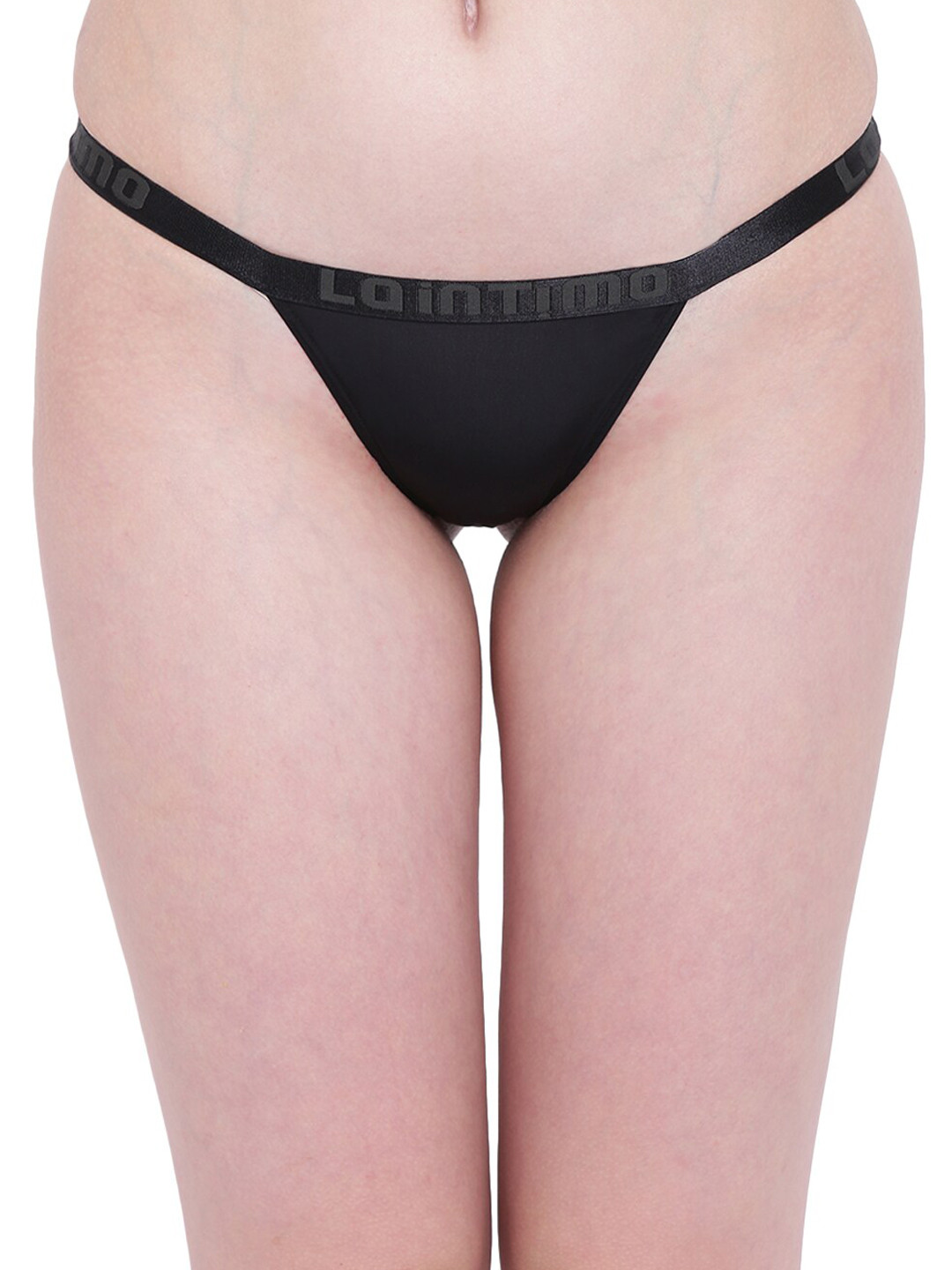 La Intimo Women Black Solid Bikini Briefs LIFPBK02BK0